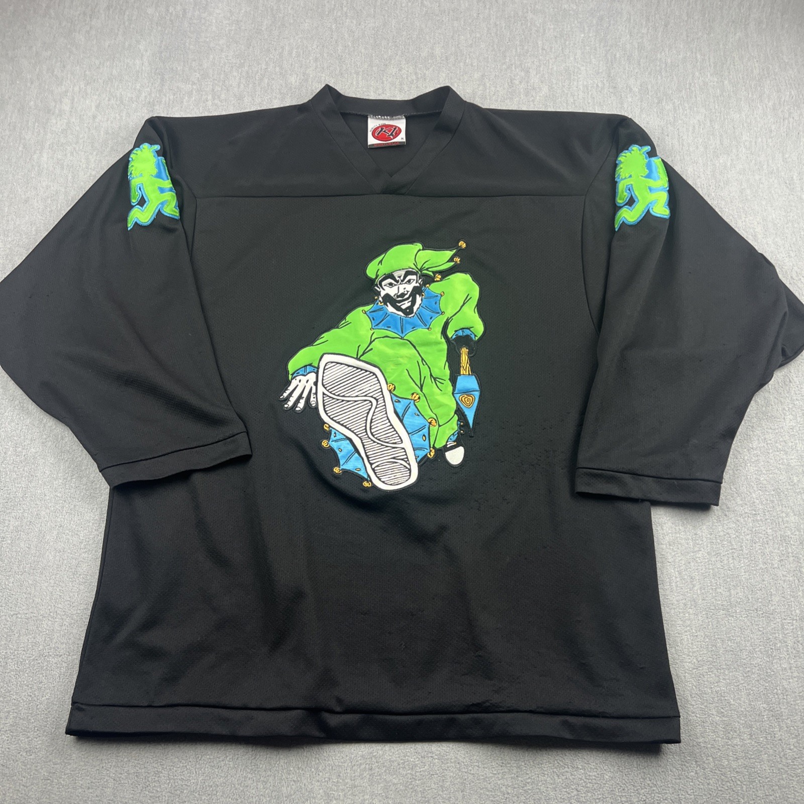 Vintage ICP Insane Clown Posse Shaggy 2 Dope Hockey Jersey Mens M Thrashed RARE Vintage ICP Insane Clown Posse Shaggy 2 Dope Hockey Jersey Mens M Thrashed RARE
