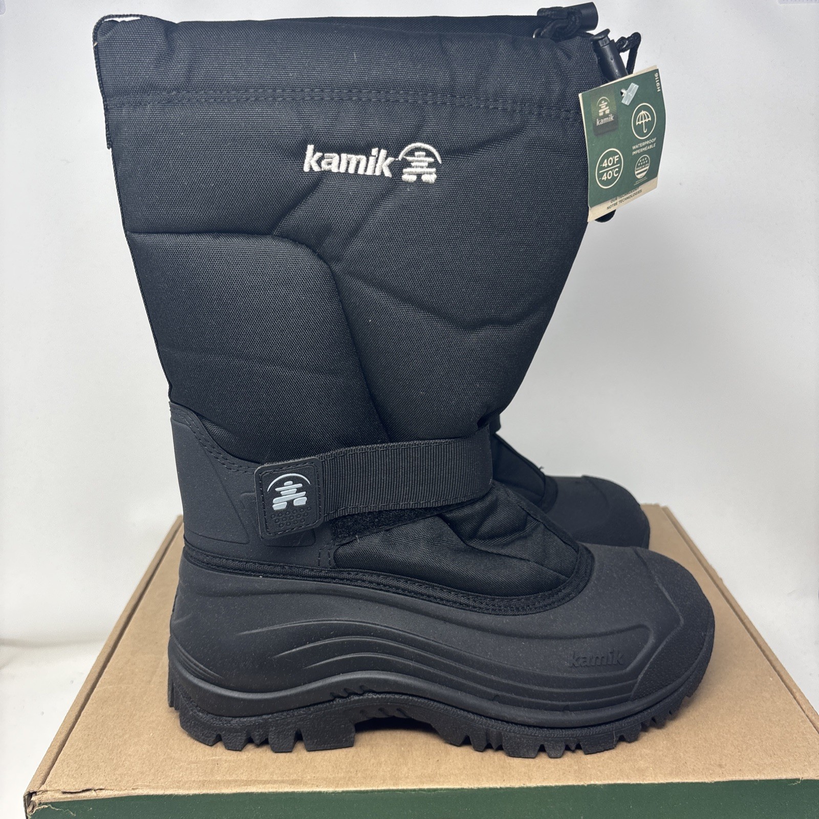Kamik Greenbay 4 Men\'s Size 8 Wide Black Waterproof Winter Snow Boots -40 Rated Kamik Greenbay 4 Men\'s Size 8 Wide Black Waterproof Winter Snow Boots -40 Rated