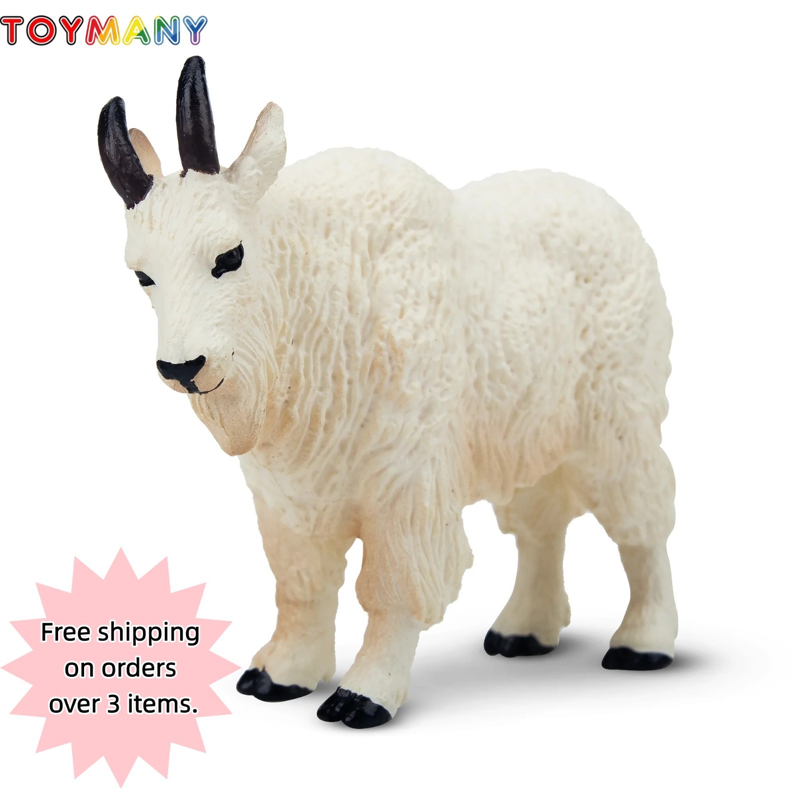 Toymany Mini Mountain Goat Realistic Farm Animal Figurine Collectible Toymany Mini Mountain Goat Realistic Farm Animal Figurine Collectible