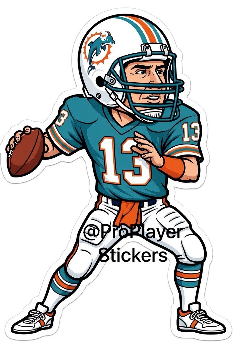 🏈 Miami Dolphins “Dan Marino” Sticker 🏈