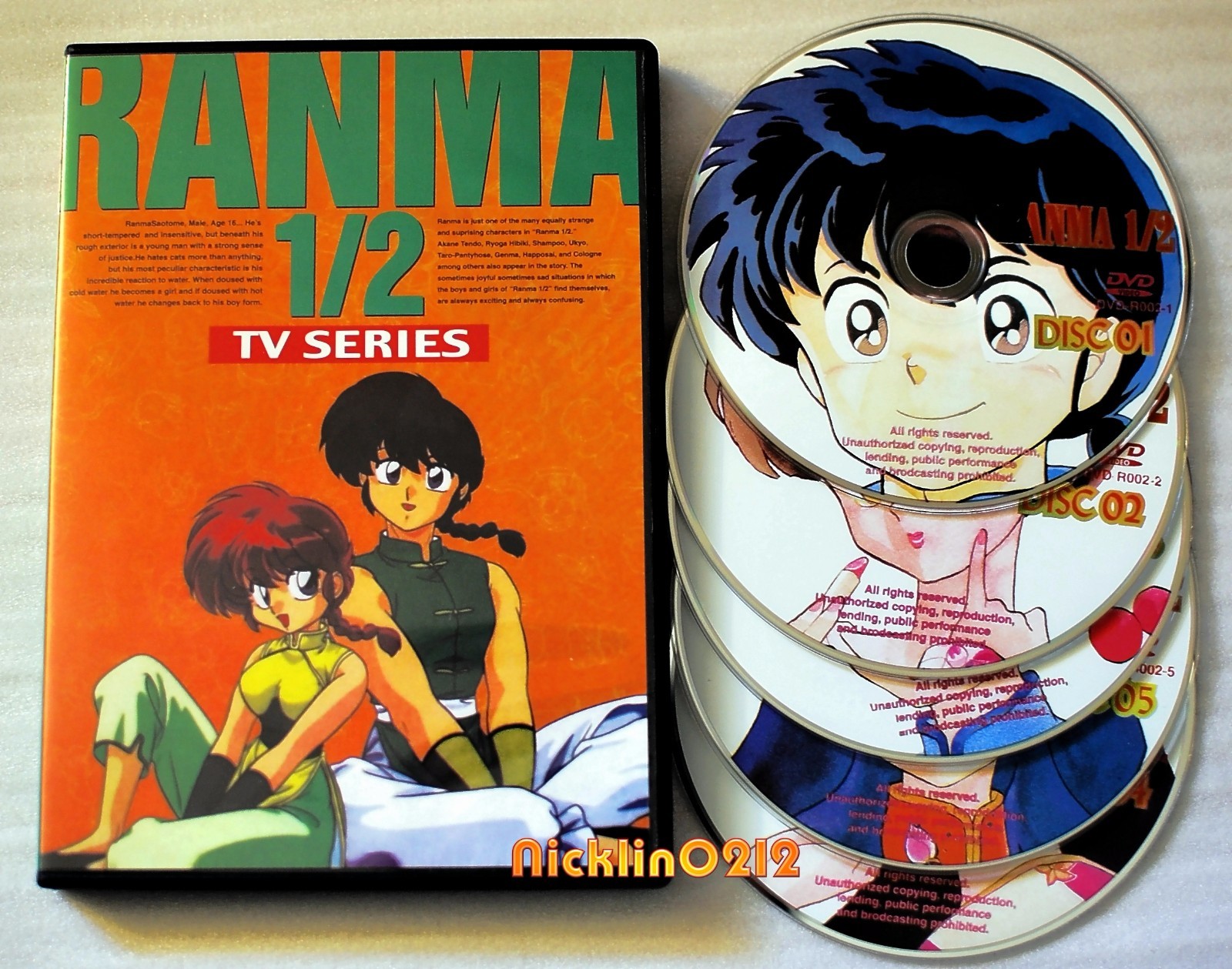 Ranma 1/2 TV Anime Season 1 + 2 Episodes 1# - 40 English 5 DVD Box Set New USA
