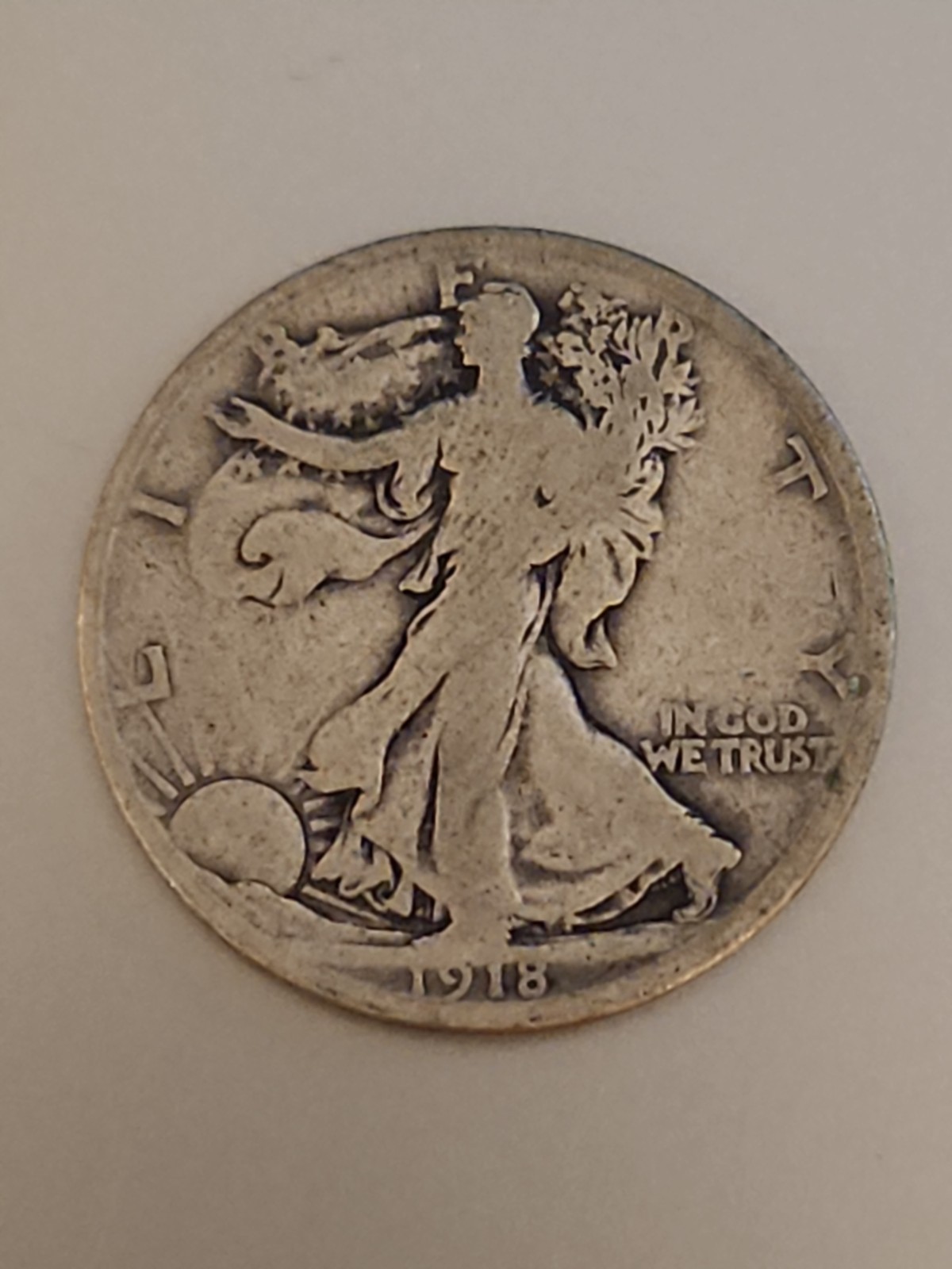 1918-D Walking Liberty Silver Half Dollar Circulated/Ungraded 
