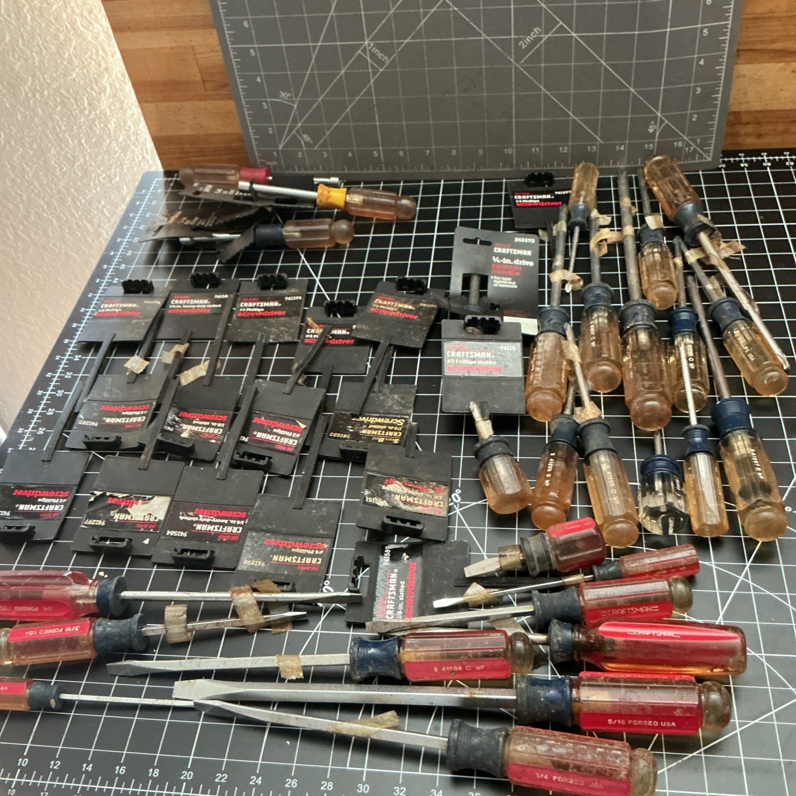 27 Pc Sears Craftsman USA Phillips Flat Head Screwdriver Lot Vintage NOS