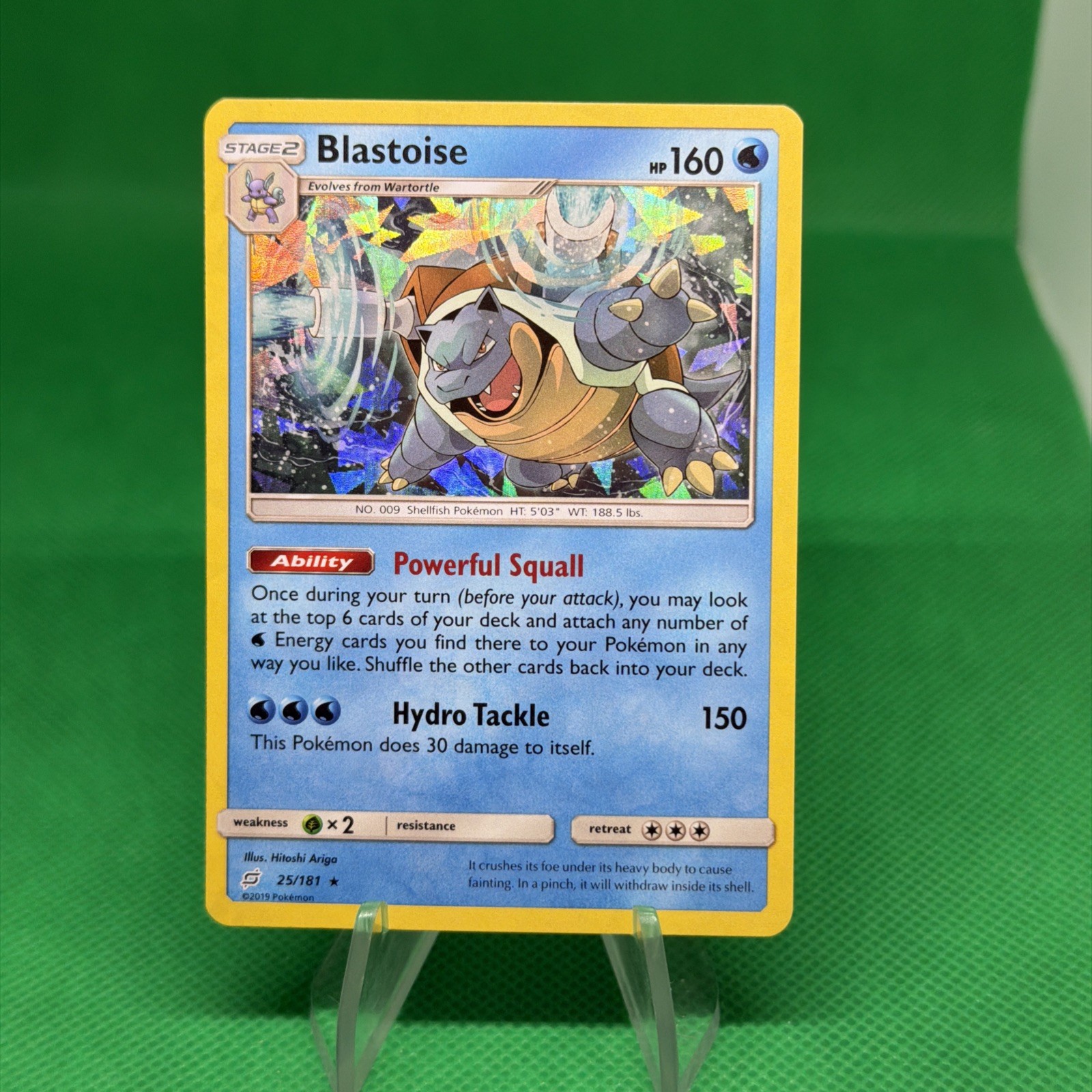 Pokemon TCG – Blastoise #25/181 – Cracked Ice Holo - Team Up – NM