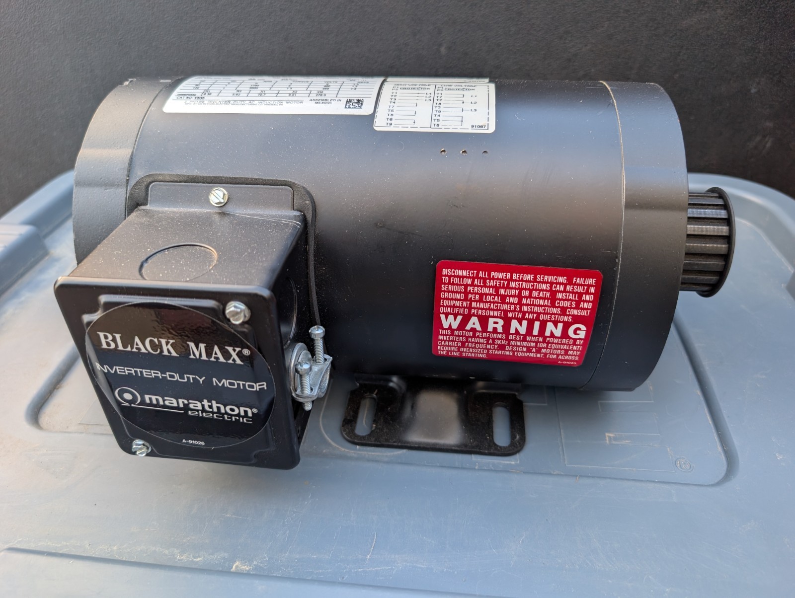 ⭐ Never Used Marathon BLACK MAX V 56H17T5302E 1HP 5400RPM Induction Motor
