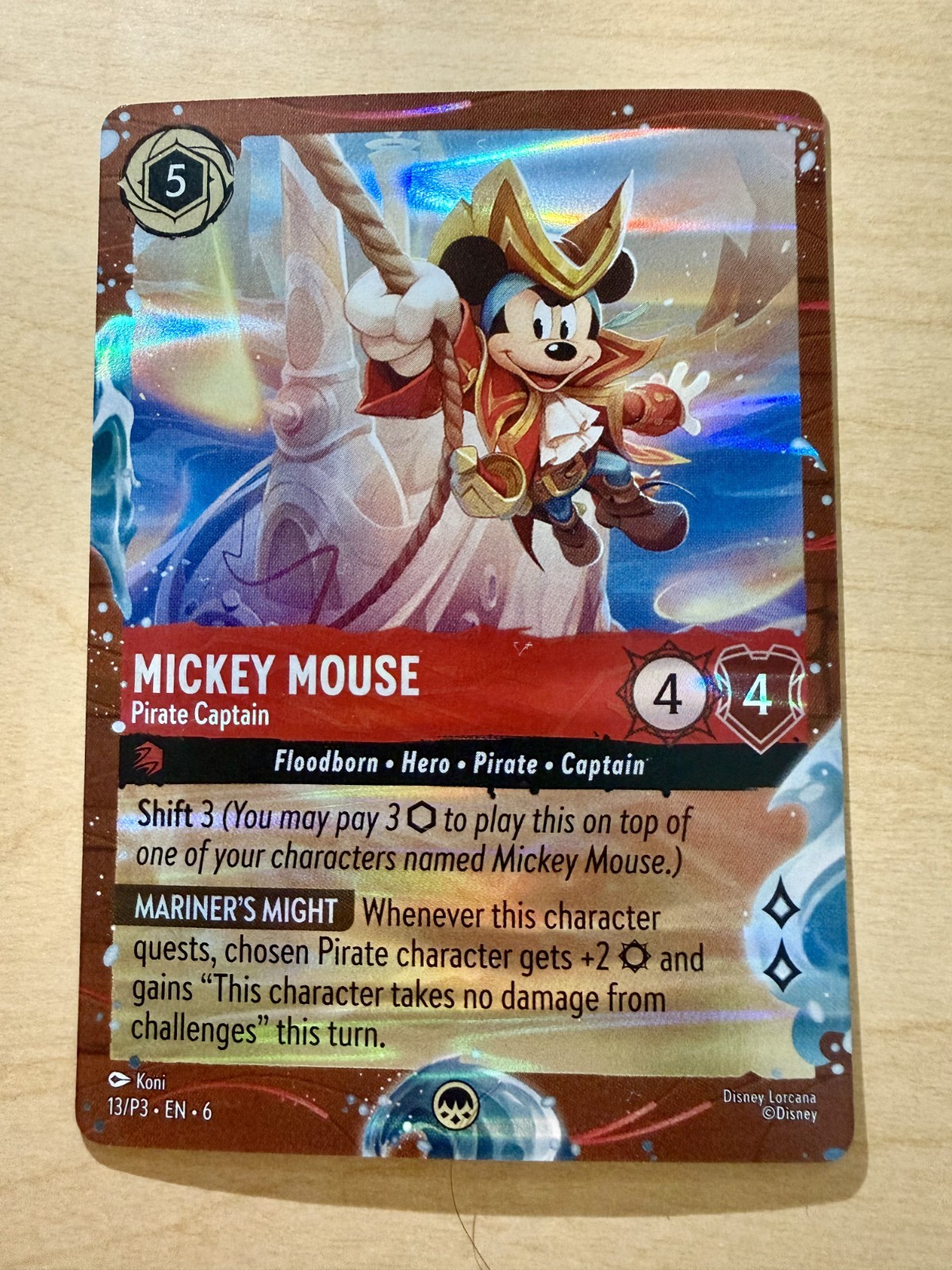 2025 DISNEY LORCANA DISNEY CRUISE LINE PROMO MICKEY MOUSE PIRATE CAPTAIN 2025 DISNEY LORCANA DISNEY CRUISE LINE PROMO MICKEY MOUSE PIRATE CAPTAIN