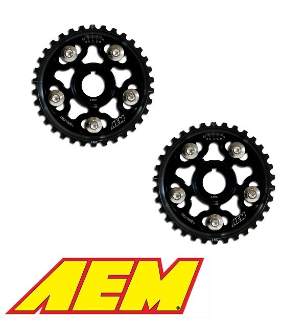 AEM Cam Gears 23-802BK B Series B18A B18B B16 B17 B18C B18C5 Integra Civic PAIR
