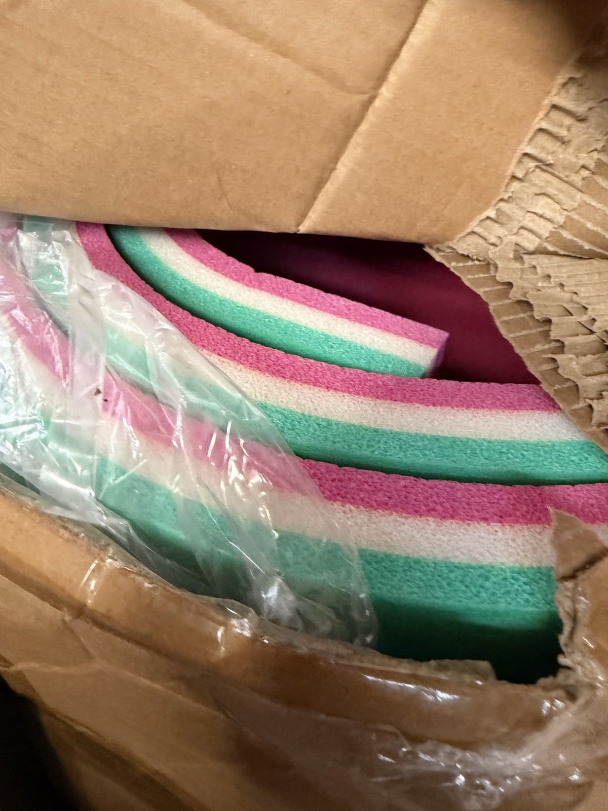 9FT Floating Water Mat Foam Pad for Lake Pool Boat Adults Kids Teal Pink