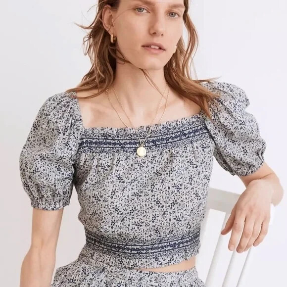 Madewell Jeanette Top Womens Small in Florentine Floral New Madewell Jeanette Top Womens Small in Florentine Floral New