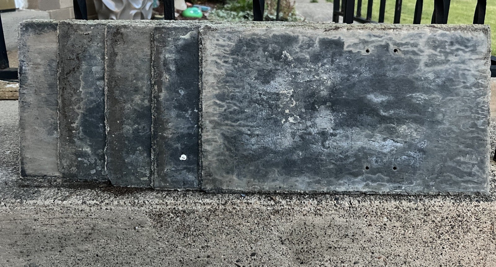 5 x Vintage Slate Roofing Shingles 9” x 16” Use for Art 5 x Vintage Slate Roofing Shingles 9” x 16” Use for Art