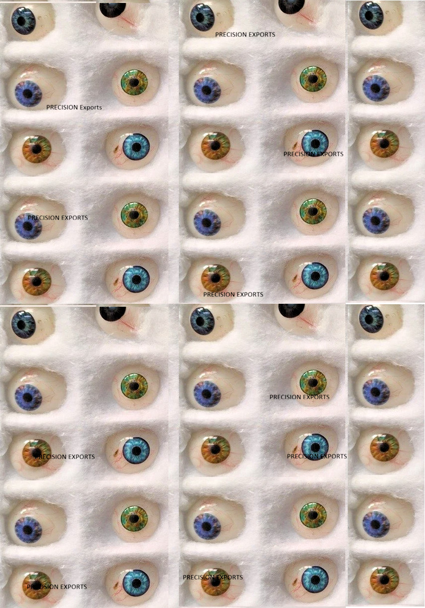 Prosthetic Eye 50PC Antique Human Glass Artificial ( Mix Color ) With Case