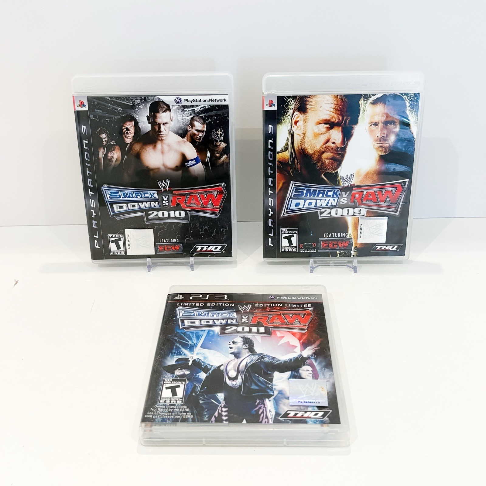 WWE SmackDown vs. Raw 2009 + 2010 + 2011 BUNDLE - PlayStation 3 (2010) CIB WWE SmackDown vs. Raw 2009 + 2010 + 2011 BUNDLE - PlayStation 3 (2010) CIB
