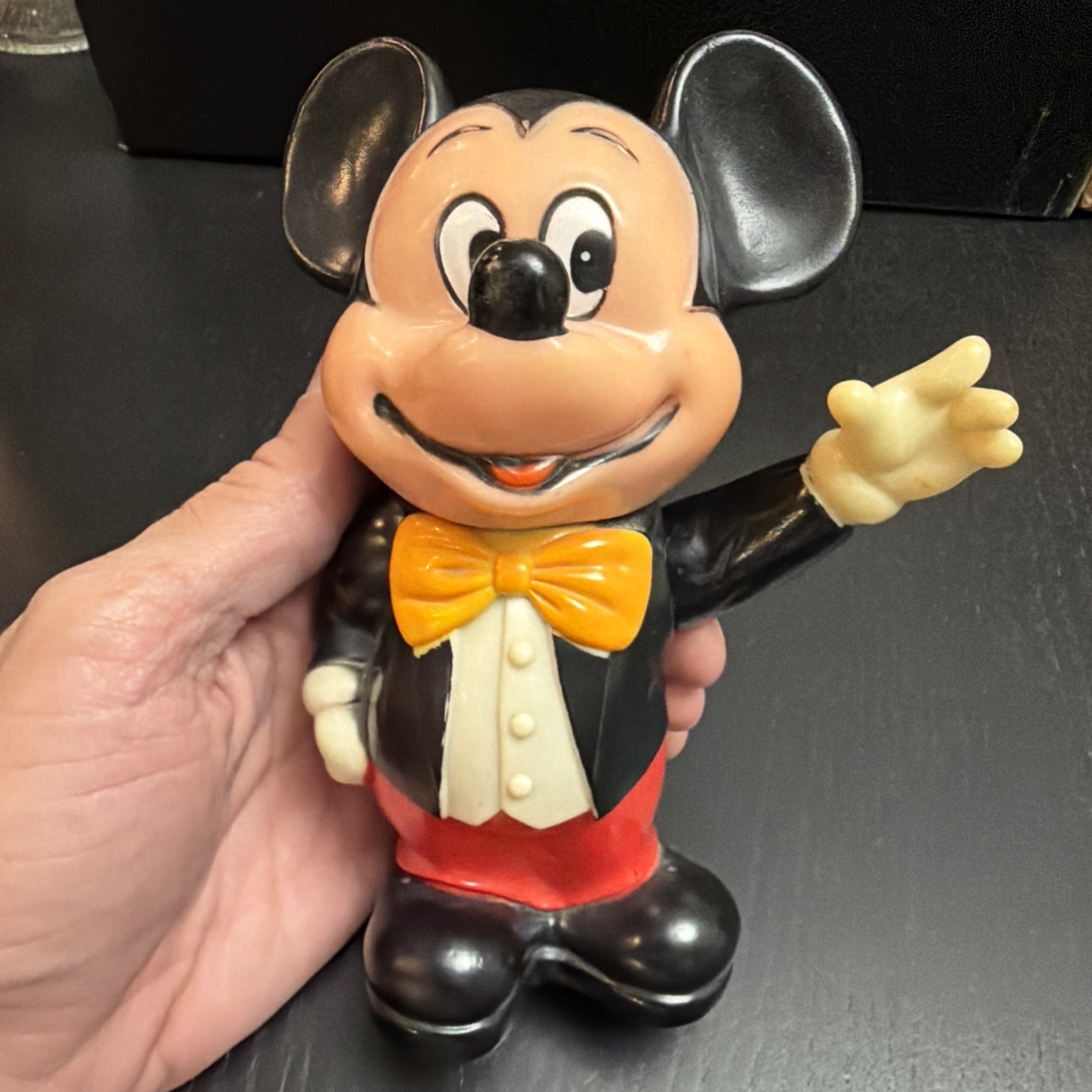 Vintage Walt Disney Mickey Mouse Plastic Coin Bank Made in Korea 6” Tall World Vintage Walt Disney Mickey Mouse Plastic Coin Bank Made in Korea 6” Tall World