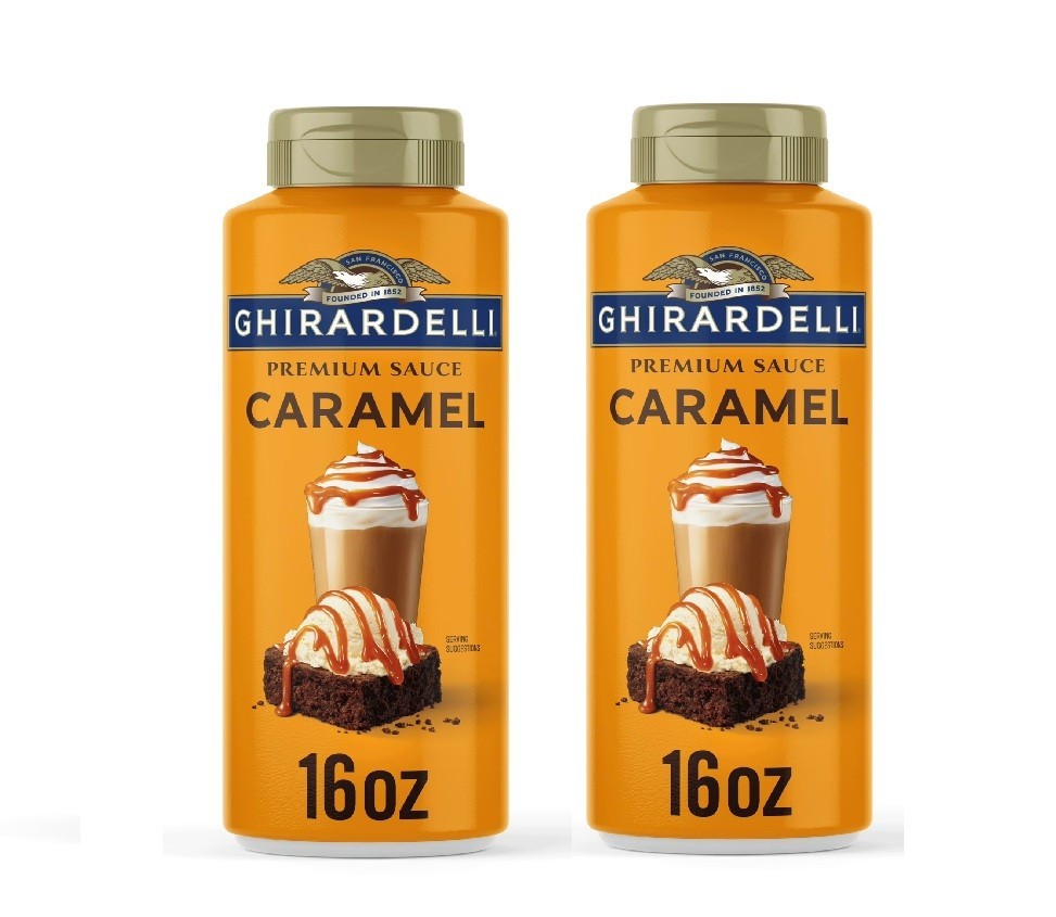 GHIRARDELLI Premium Caramel Sauce, 16 oz Bottle Pack of 2