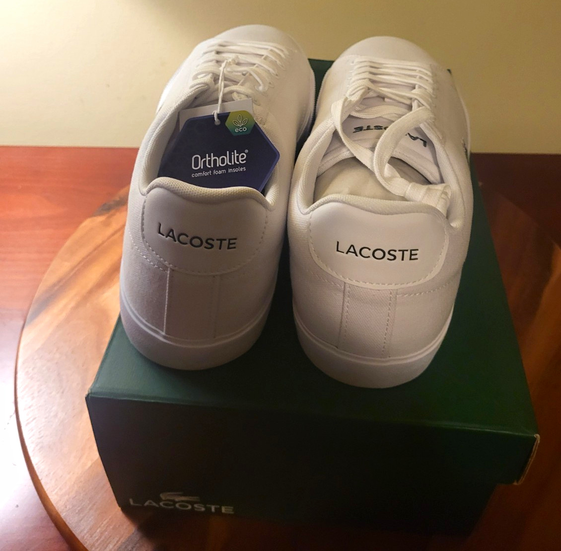 Lacoste Lerond Set 125 1 CMA Men\'s White Canvas Lace-Up Low Top Comfort Sneaker