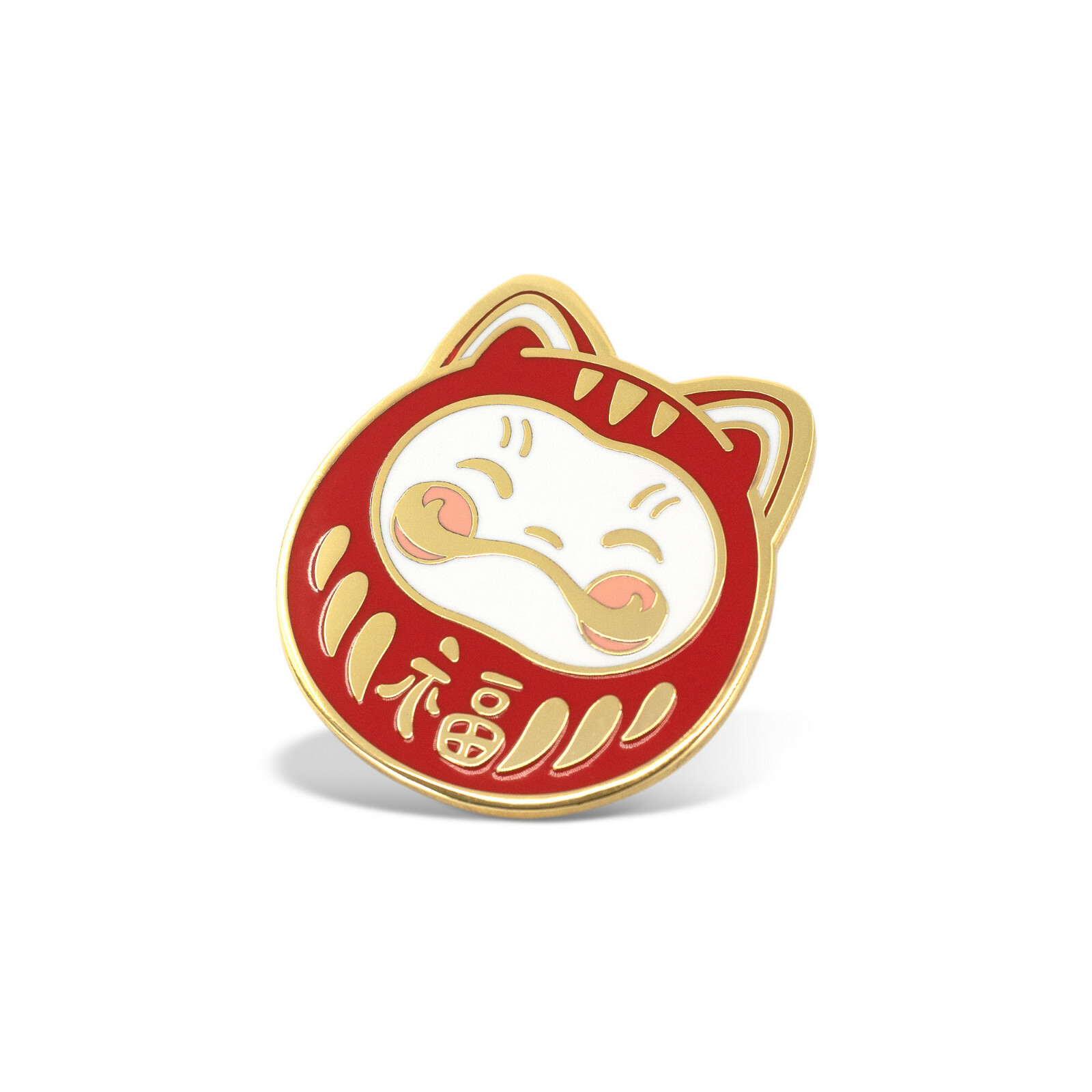 Winks For Days Darumeow Lucky Daruma Cat Hard Enamel Lapel Pin Winks For Days Darumeow Lucky Daruma Cat Hard Enamel Lapel Pin