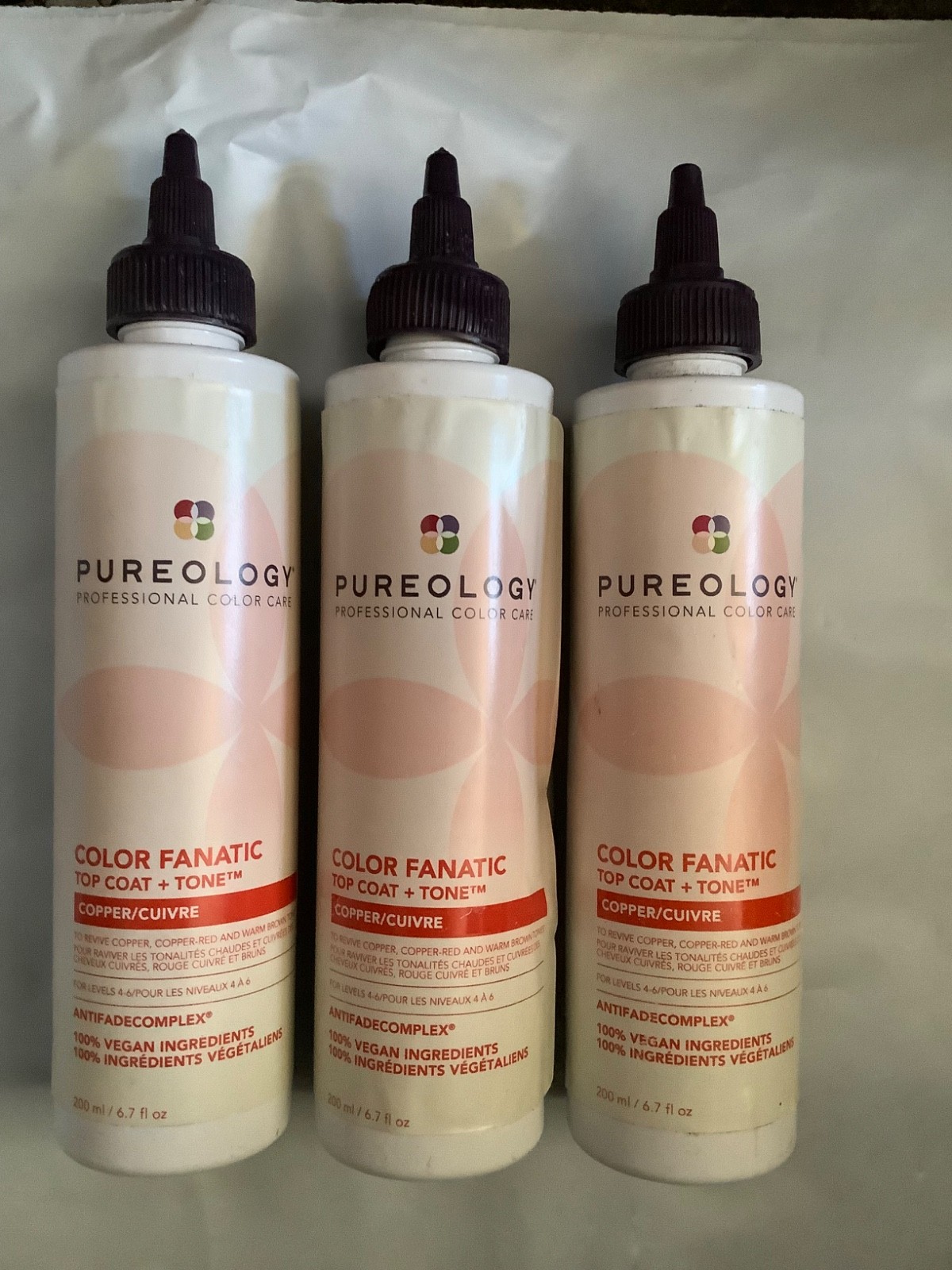 3*Pureology Color Fanatic Top Coat + Copper Tone Treatment For Copper Hair