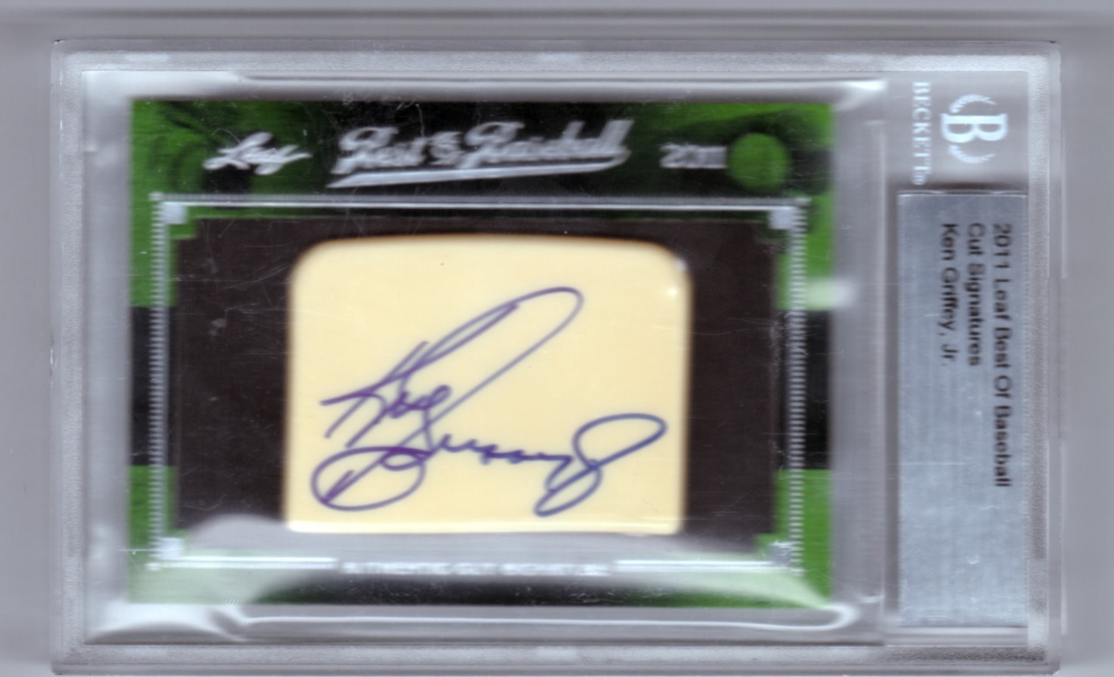 2011 LEAF BEST OF BASEBALL KEN GRIFFEY Jr. CUT SIGNATURE AUTOGRAPH 2011 LEAF BEST OF BASEBALL KEN GRIFFEY Jr. CUT SIGNATURE AUTOGRAPH