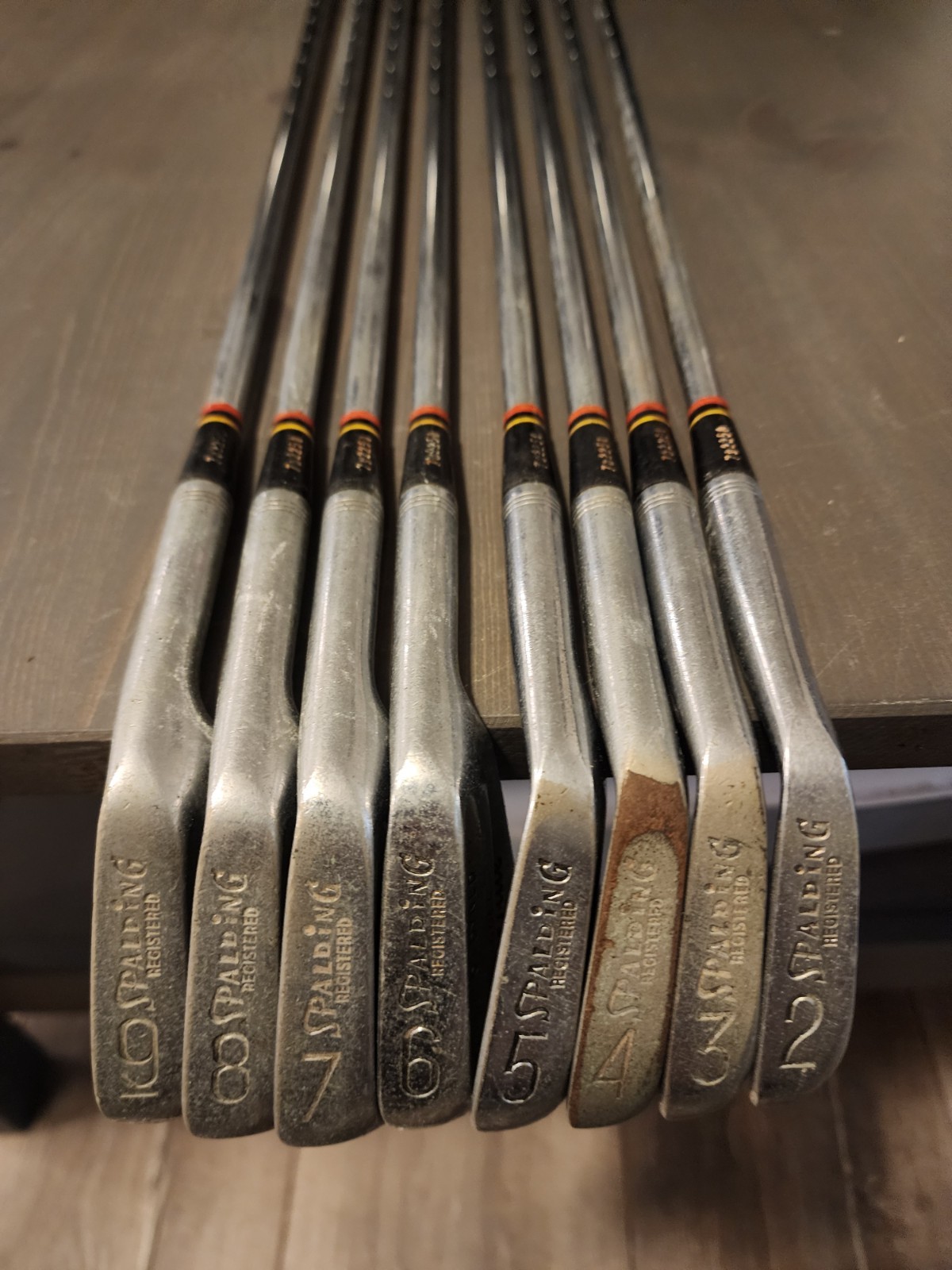 Vintage Spalding Top Flite Iron Set Synchro Dyned Pro Model 2-9 Medium Used