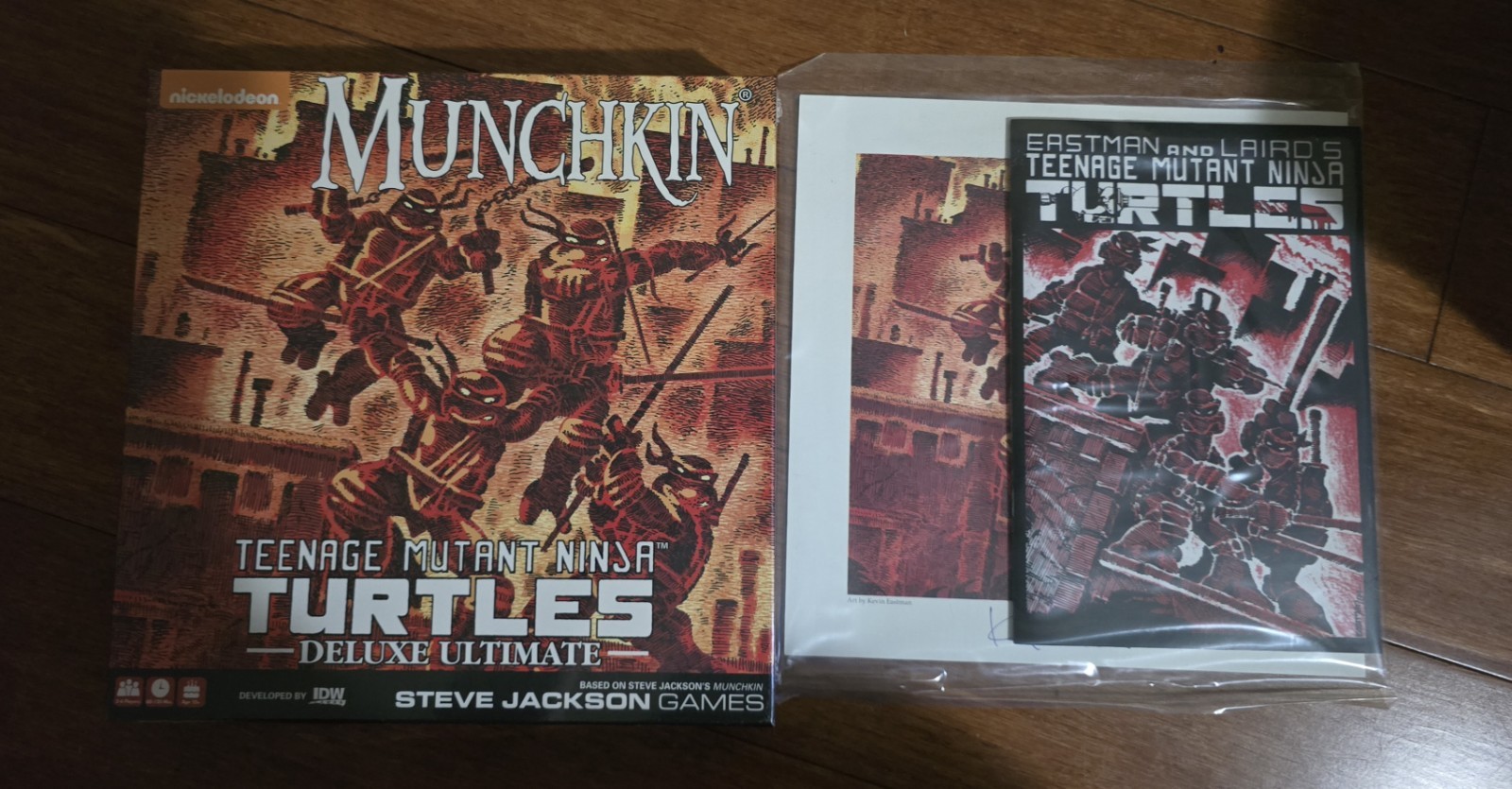 Munchkin TMNT Deluxe Limited Kevin Eastman Comic Signed Print Factory Sealed