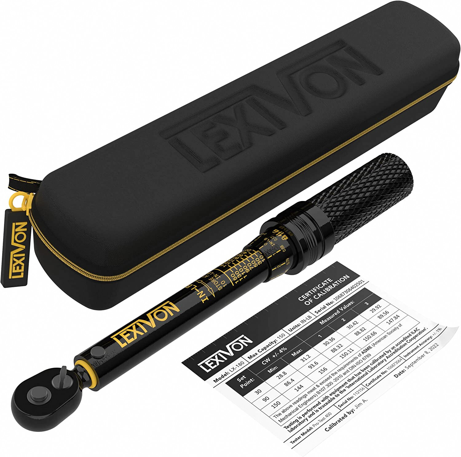 LEXIVON Torque Wrench 1/4-Inch - 10~150 in-lb (1.1~16.9 Nm)(LX-180)