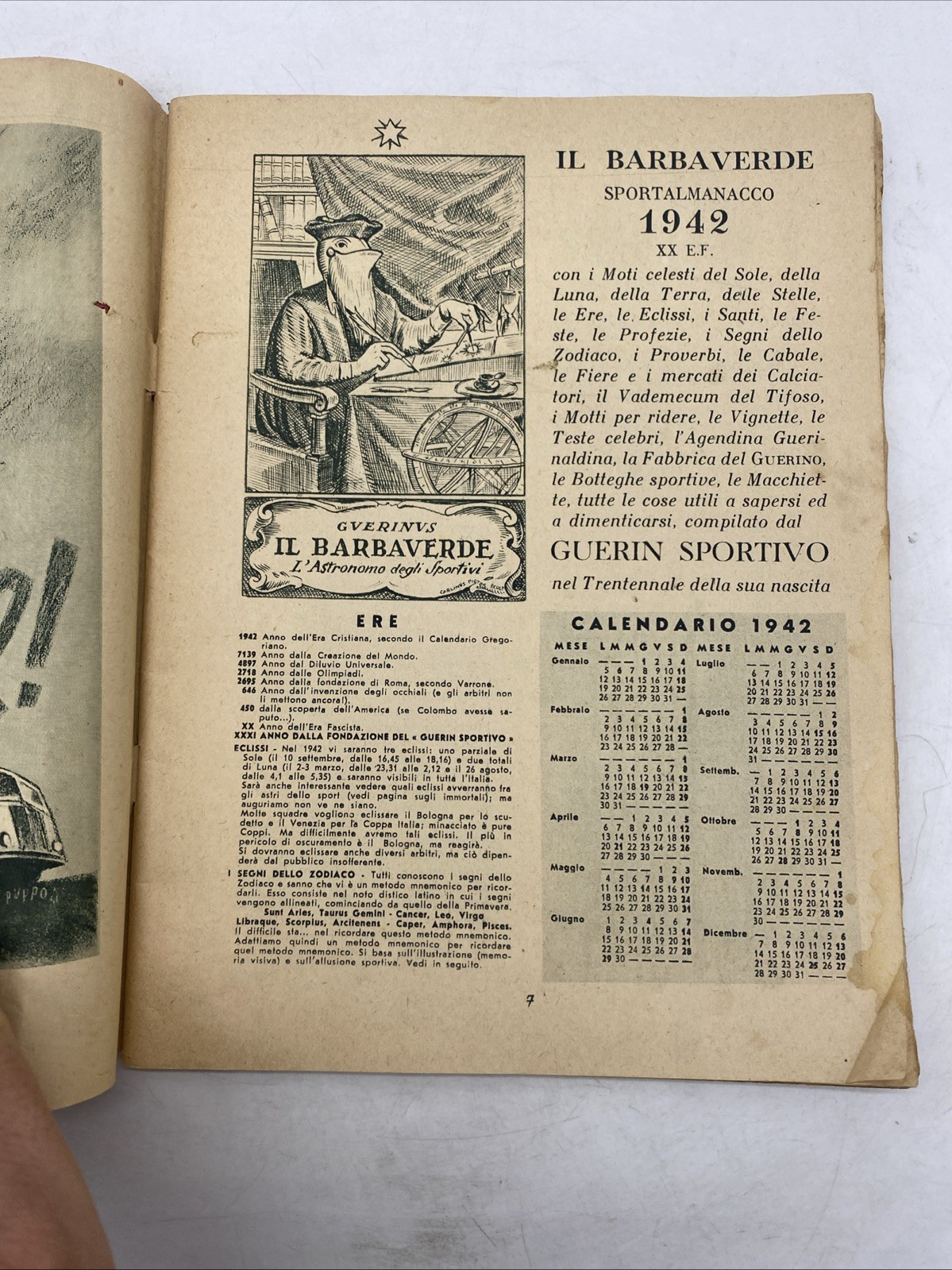 GUERIN SPORTIVO 1942 XX E.F. - THE BARBAVERDE SPORTALMANACCO