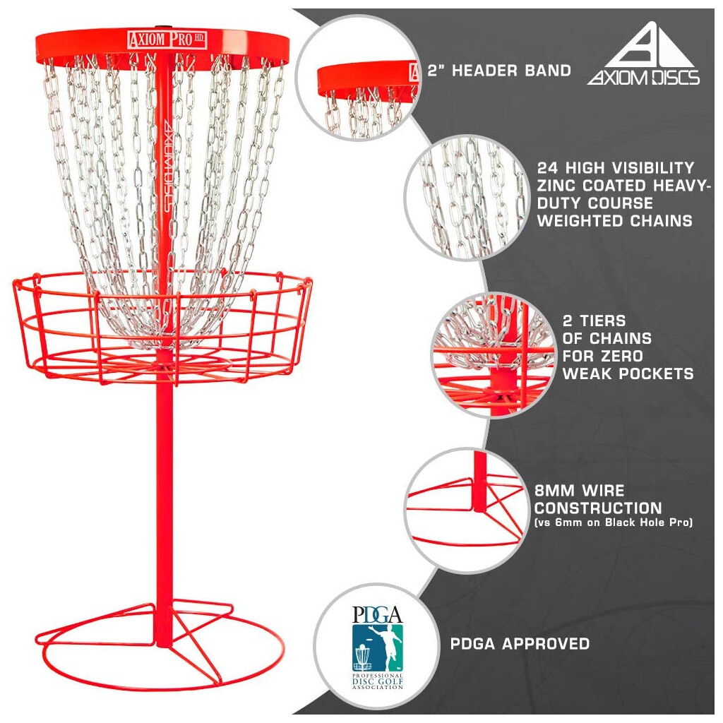 Axiom Disc Golf Basket Pro HD Catcher Target MVP Disc Sports - Choose Color Axiom Disc Golf Basket Pro HD Catcher Target MVP Disc Sports - Choose Color