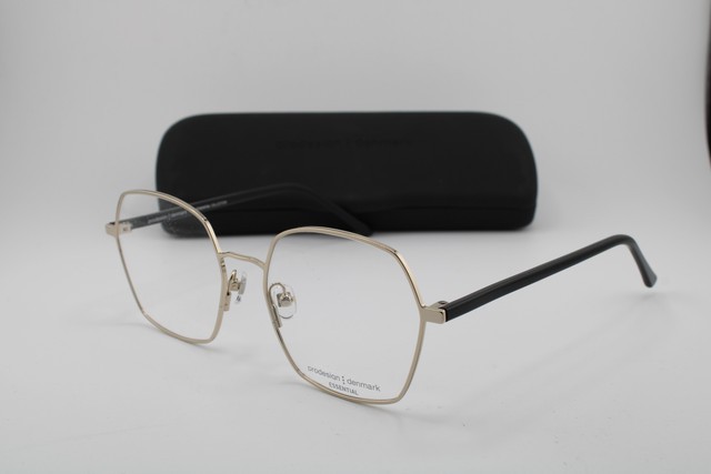 NEW PRODESIGN DENMARK PRIM 1 C. 1912 SILVER BLACK AUTHENTIC EYEGLASSES 53-17 NEW PRODESIGN DENMARK PRIM 1 C. 1912 SILVER BLACK AUTHENTIC EYEGLASSES 53-17