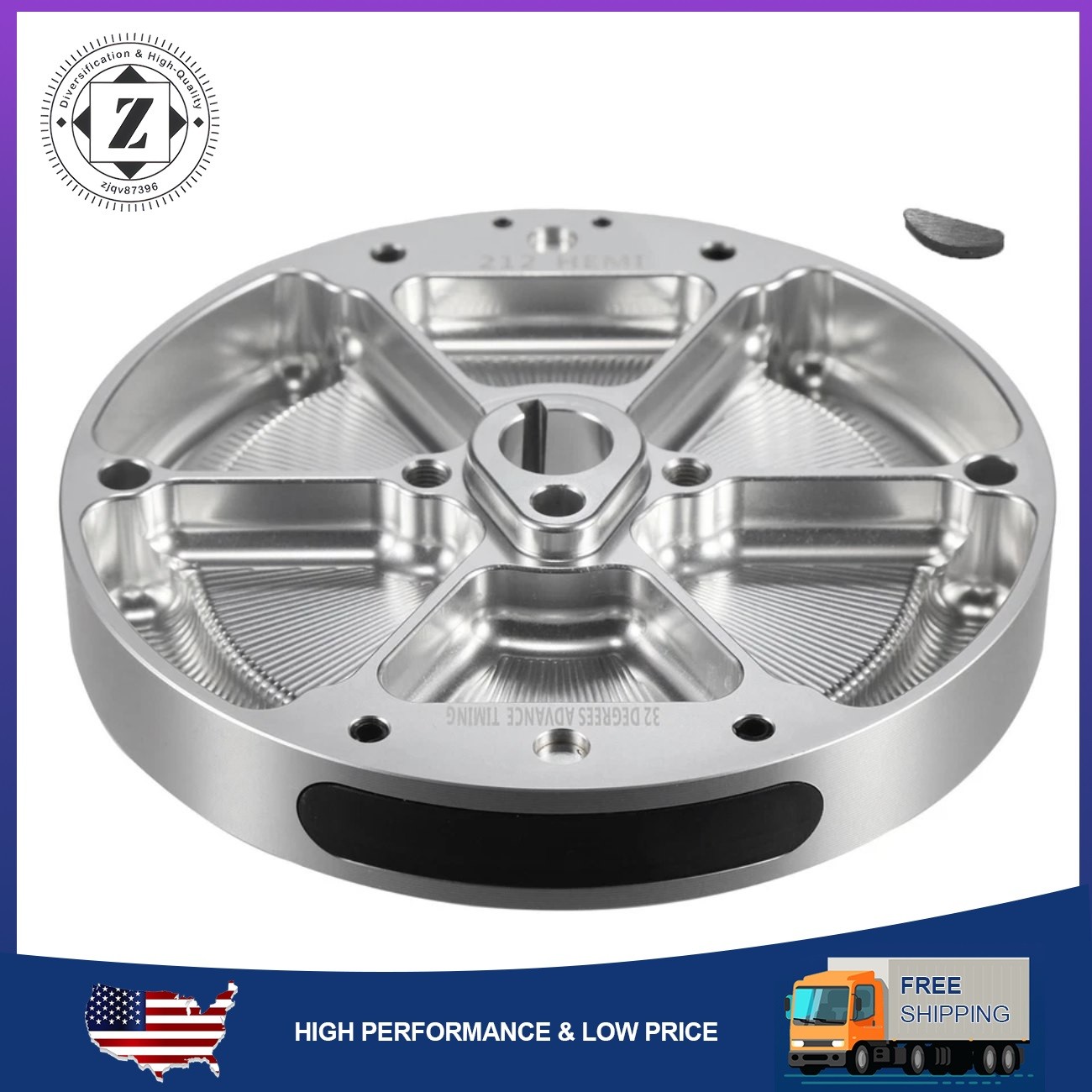 Ultra-Light Billet Aluminum Flywheel Fits Predator 212cc Non-Hemi GX200 Engines