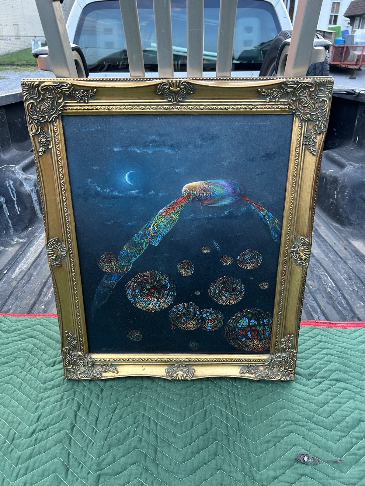 ARTIST SIGNED OIL PAINTING ON CANVAS BY IMPORTANT ARTIST DENNIS RAY BLALOCK ARTIST SIGNED OIL PAINTING ON CANVAS BY IMPORTANT ARTIST DENNIS RAY BLALOCK