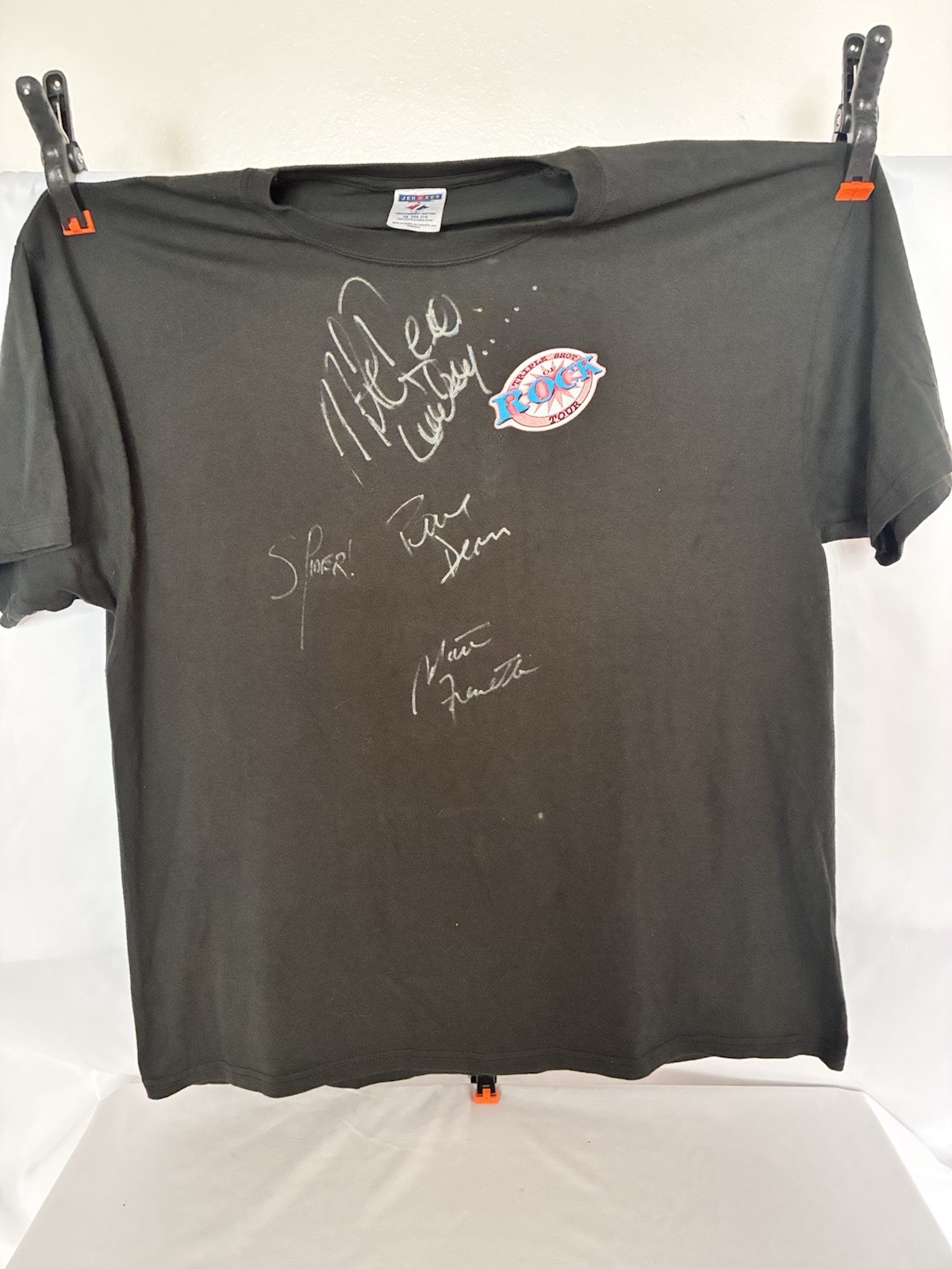 Vintage Eddie Money Triple Shot of Rock Tour Black XL Cotton Crew Neck Tee