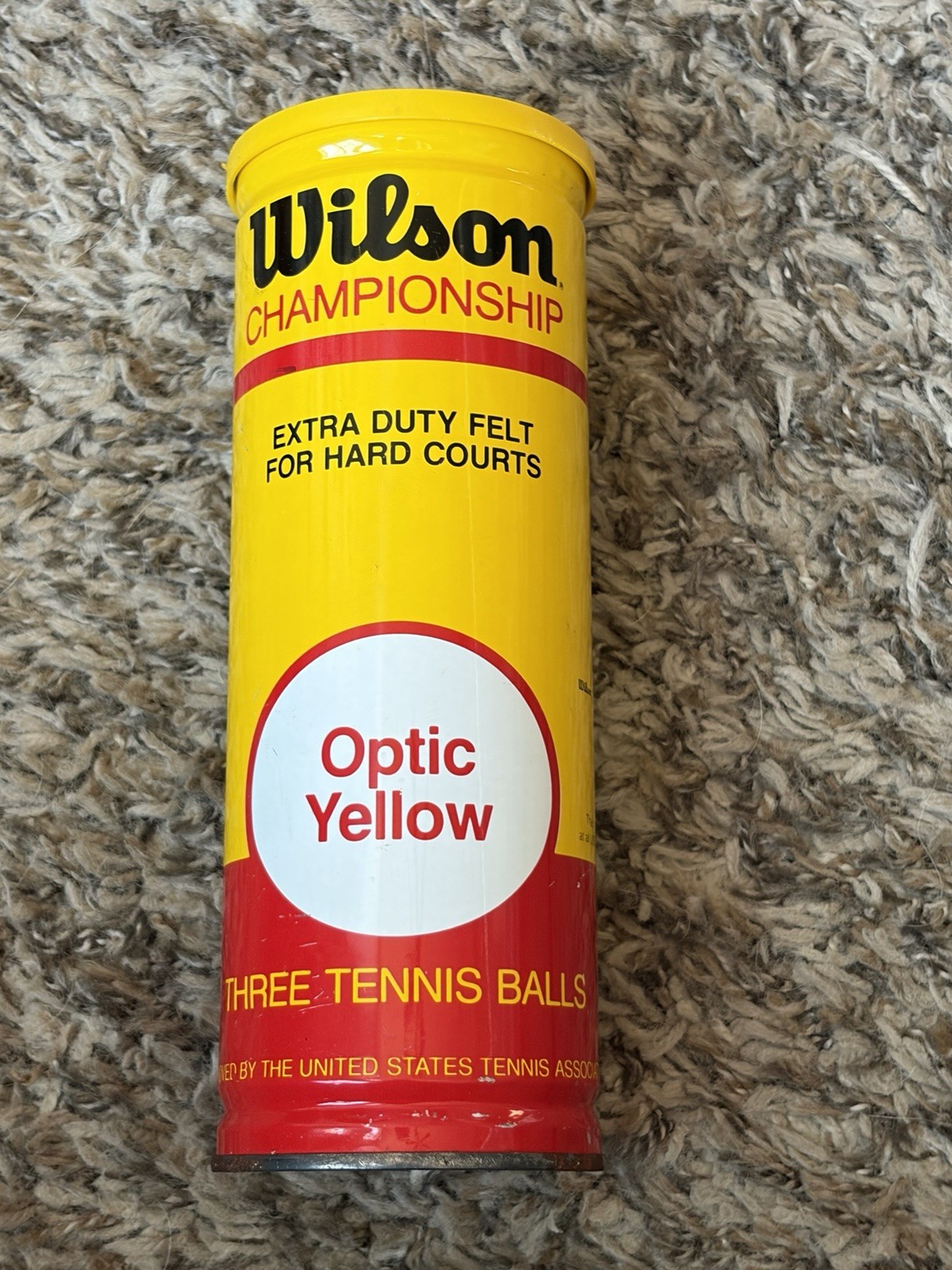 NEW 70s Vintage Wilson Extra Duty Championship Tennis Balls Optic Yellow  SEALED