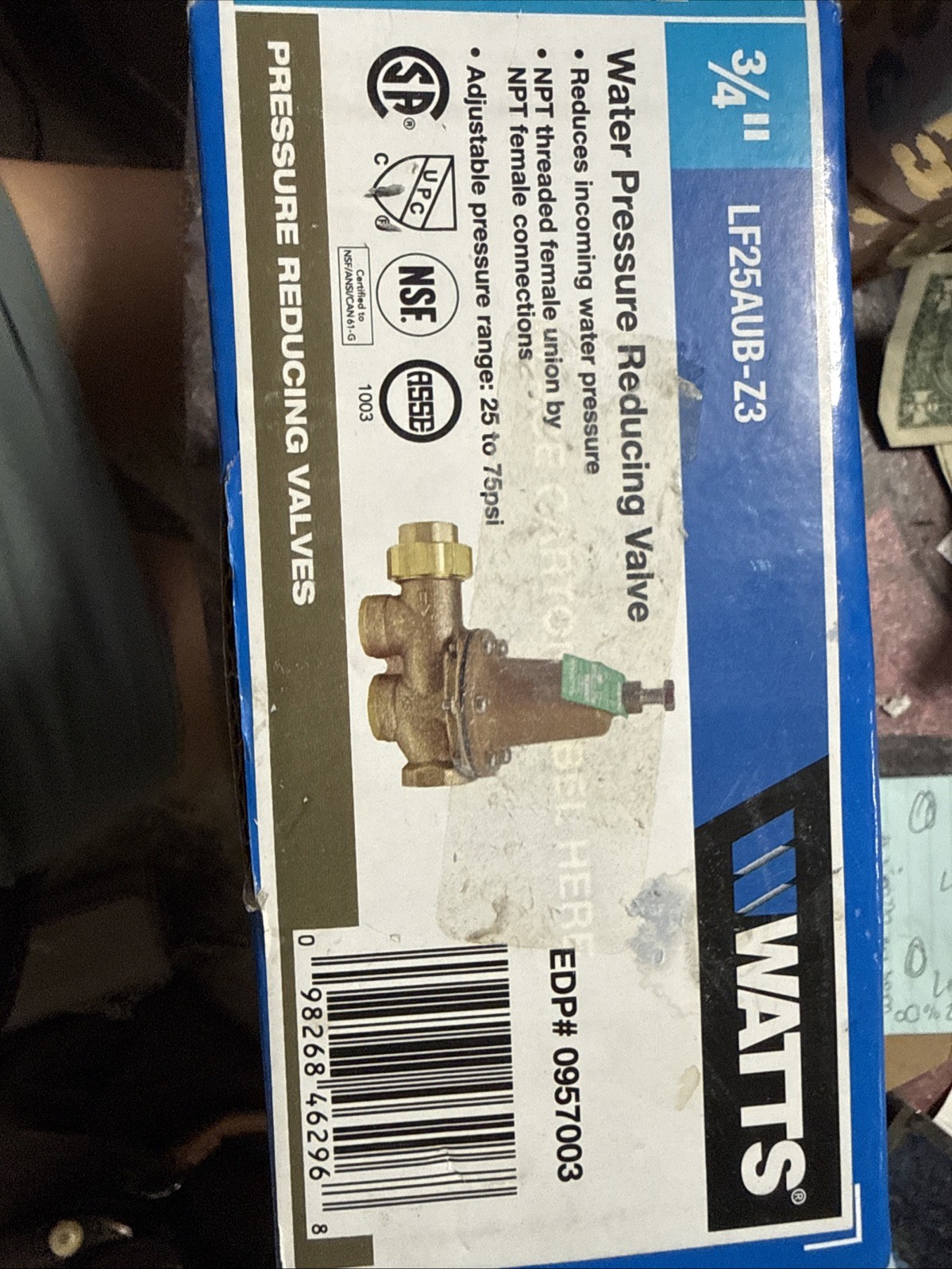 Watts 3/4 in. Copper FPT x FPT Water Pressure Reducing Valve (3/4 LF25AUB-Z3)