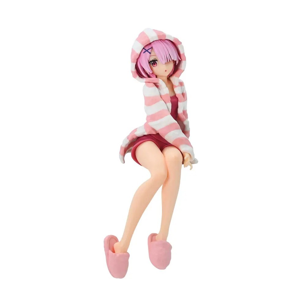 HOT 14CM Anime Re:Zero Ram Rem Pajamas Sitting Figure Cup Noodle Lid No Box HOT 14CM Anime Re:Zero Ram Rem Pajamas Sitting Figure Cup Noodle Lid No Box