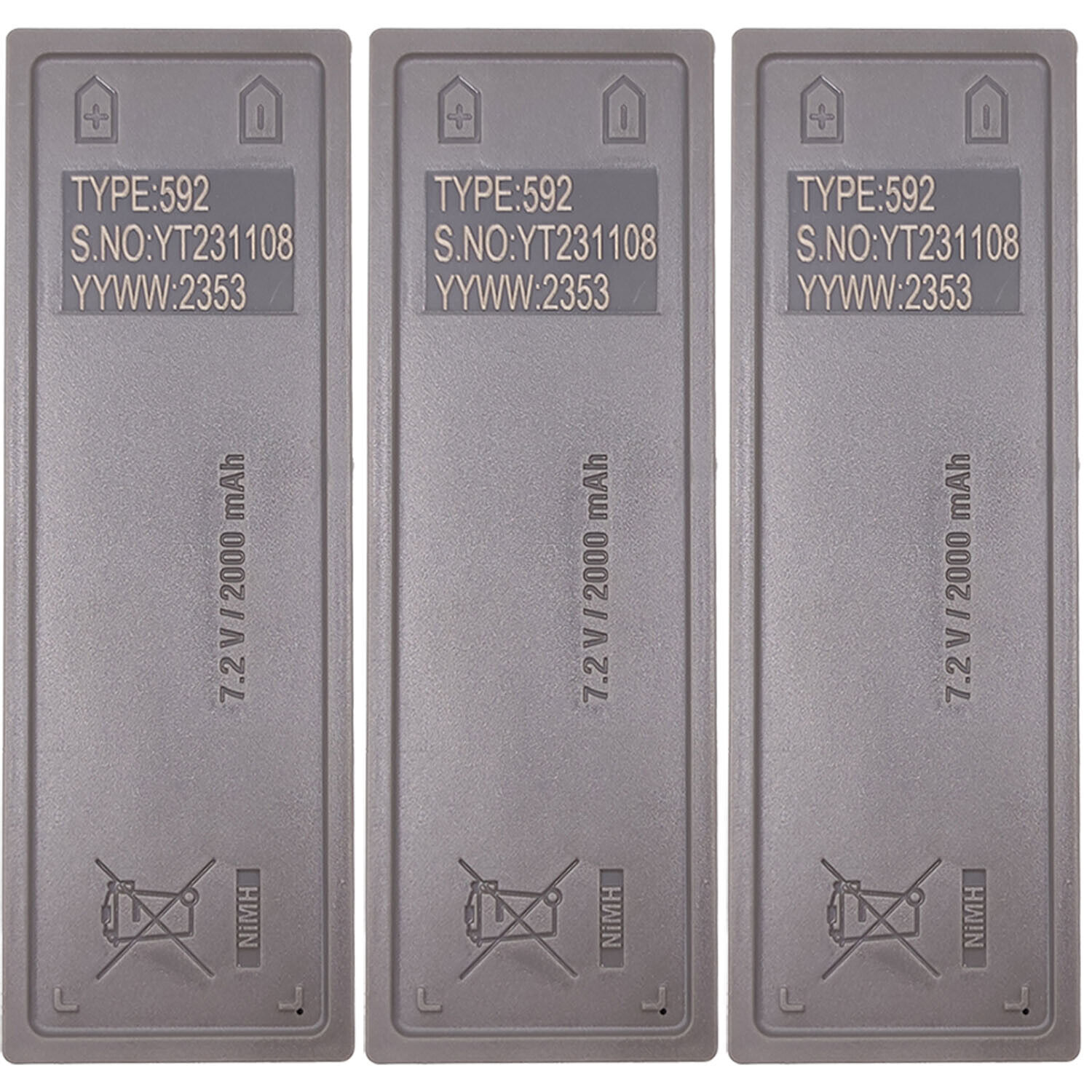 3x 7.2V 2000mAh Battery for Scanreco 592 16131 590 960 BS590  Cifa EA2512 FBS590