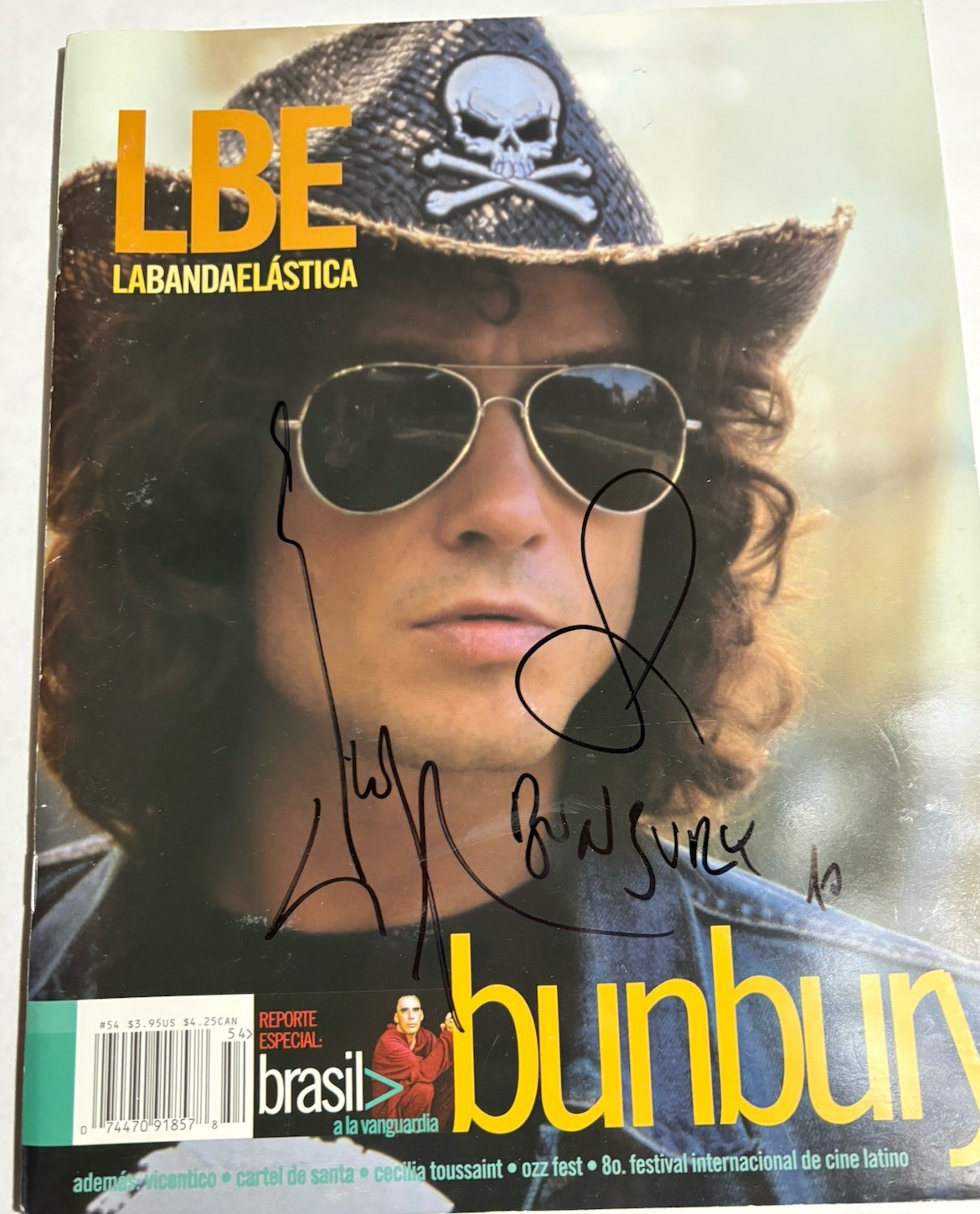 Bunbury Signed Magazine 2004 Banda Elastica Heroes del Silencio Enanitos Verdes
