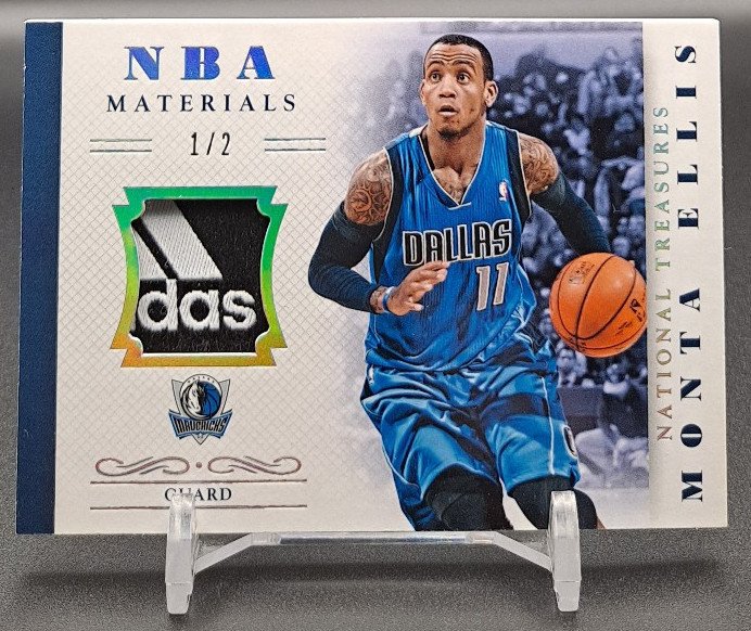 2013-14 Panini National Treasures NBA Materials Monta Ellis #22 Laundry Tag 1/2