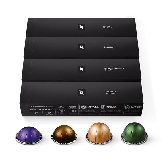 Nespresso Vertuo Capsules, Medium and Dark Roast Variety Pack, Melozio, Stormio, Nespresso Vertuo Capsules, Medium and Dark Roast Variety Pack, Melozio, Stormio,