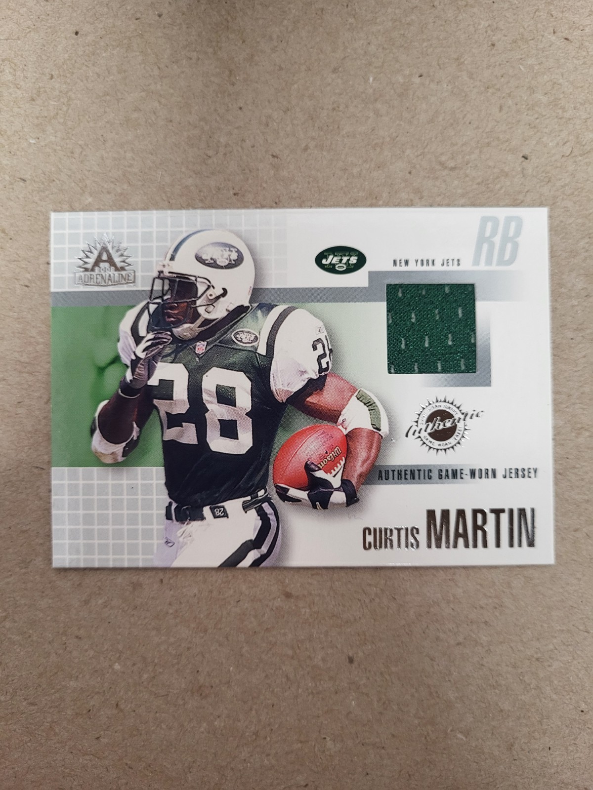 2002 Pacific Adrenaline Game-Worn Jerseys Curtis Martin #31 HOF