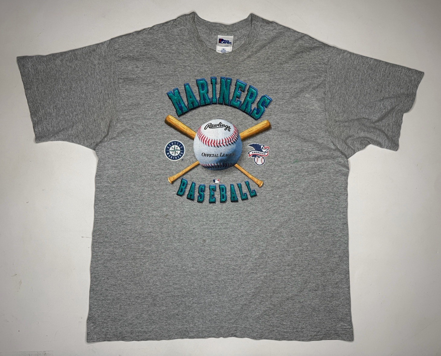 Vintage Pro Player Seattle Mariners 90’s Single Stitch T-Shirt | XXL