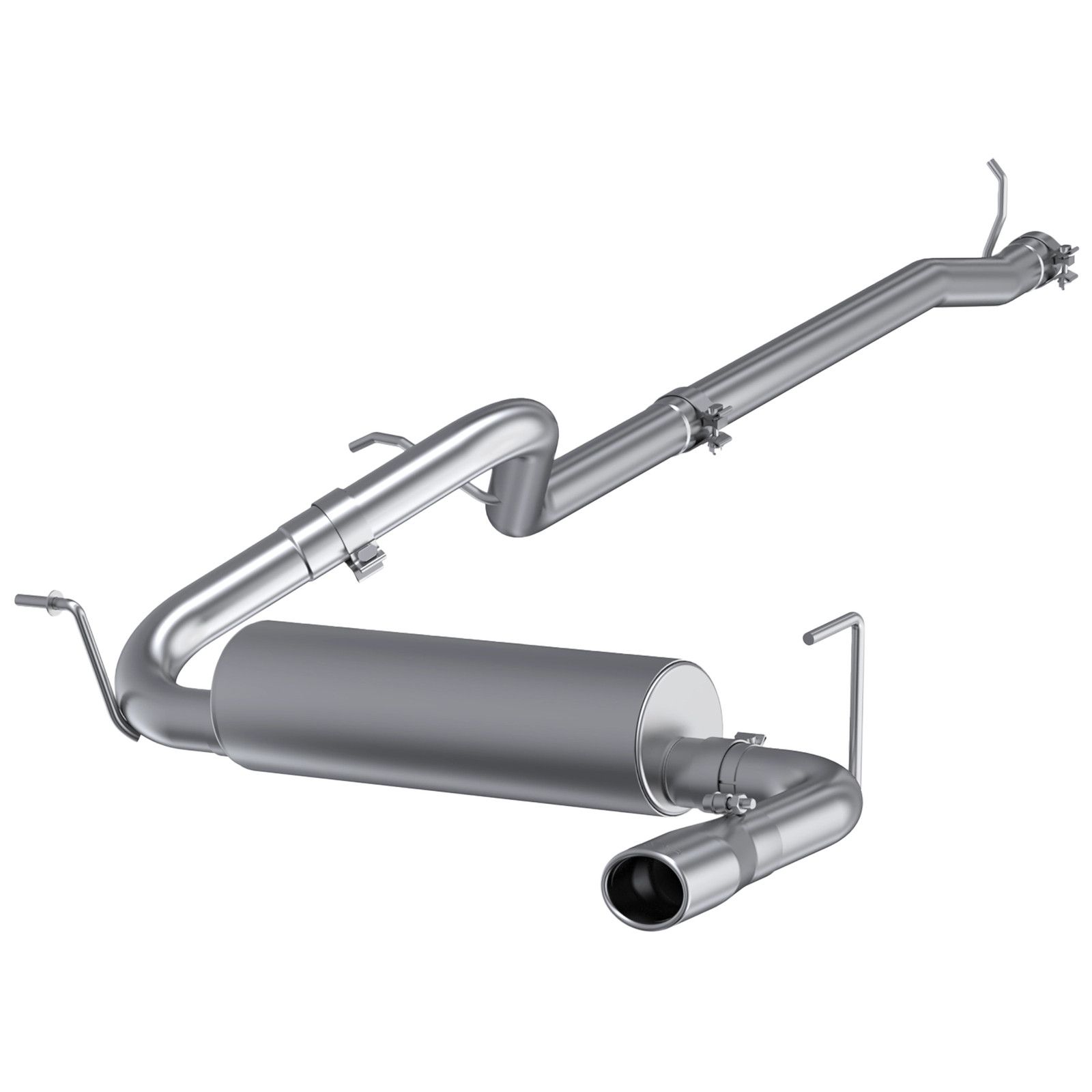MBRP S5526AL Steel Cat Back Exhaust System Kit for 2012-18 Wrangler Rubicon 3.6L