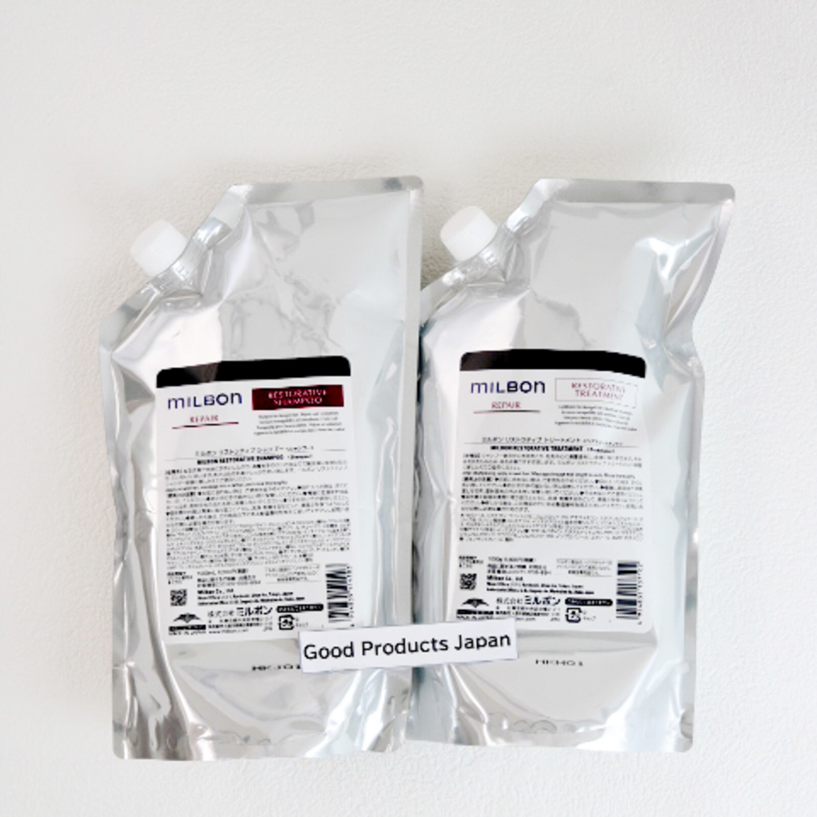 【Refill】Milbon RESTORATIVE REPAIR Shampoo & Treatment 1000ml For Damage Hair