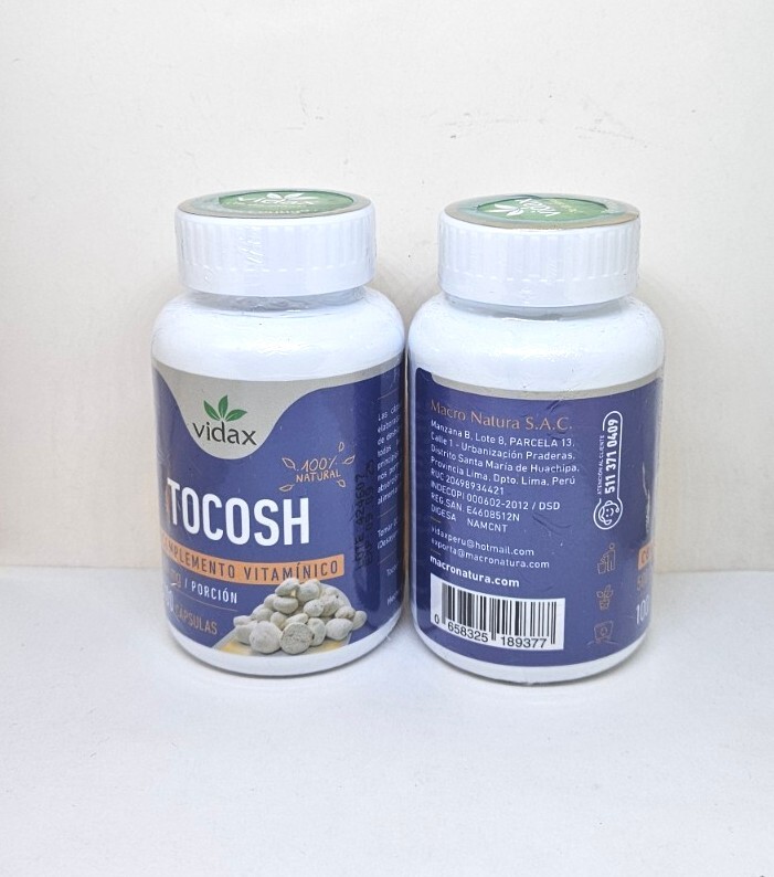 TOCOSH 1 BOTTLES 100 CAPS 500 Mg 100% NATURAL FROM PERU TOCOSH 1 BOTTLES 100 CAPS 500 Mg 100% NATURAL FROM PERU