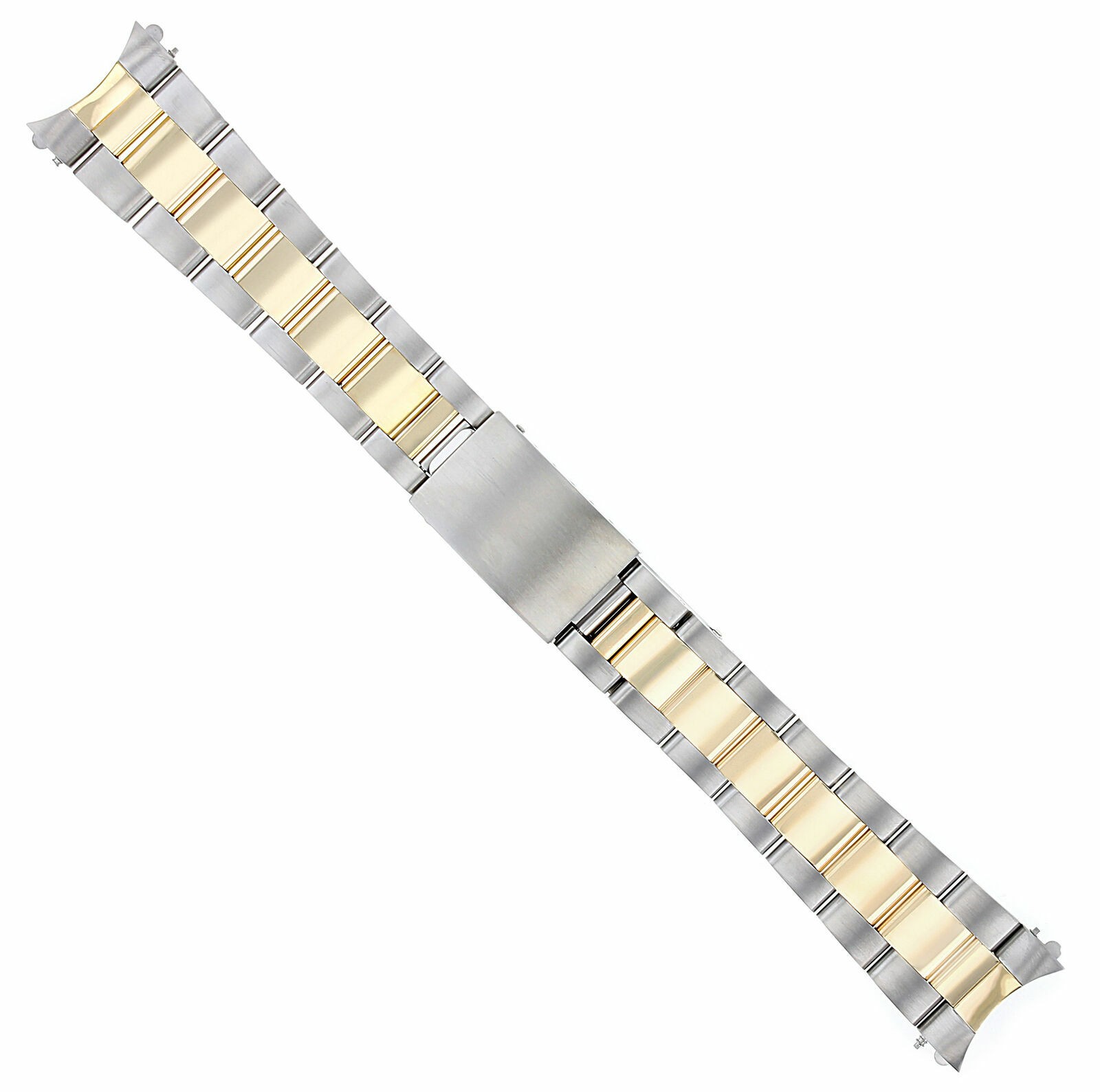 19MM 14K GOLD OYSTER BAND FOR 34MM ROLEX DATE,AIRKING 15000,15200,15223 T/TONE