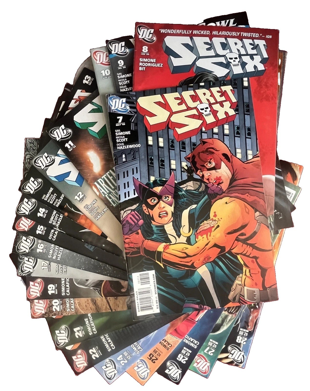 Secret Six Vol 3 #7-17, 19-22,-24-28 DC Lot Of 20 F-VF Comics Gail Simone  DC
