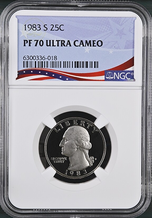 1983-S Washington Proof Quarter, Graded PF70UC by NGC * OSR Patriotic Label