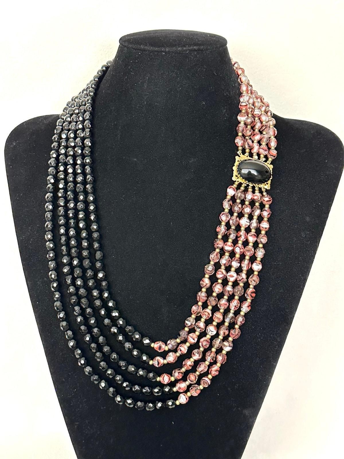 Original by Robert vintage Multistrand statement Necklace Runway Jewelry 1960
