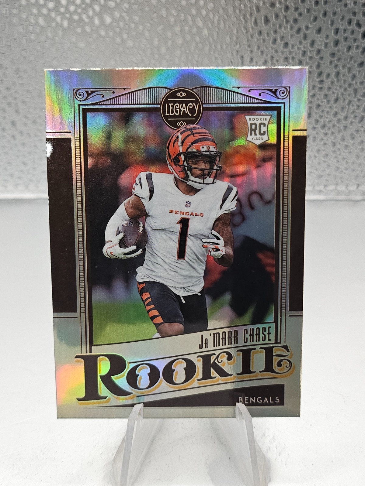 2021 Panini Chronicles - Legacy Update Rookies Ja\'Marr Chase #220 Silver (RC)