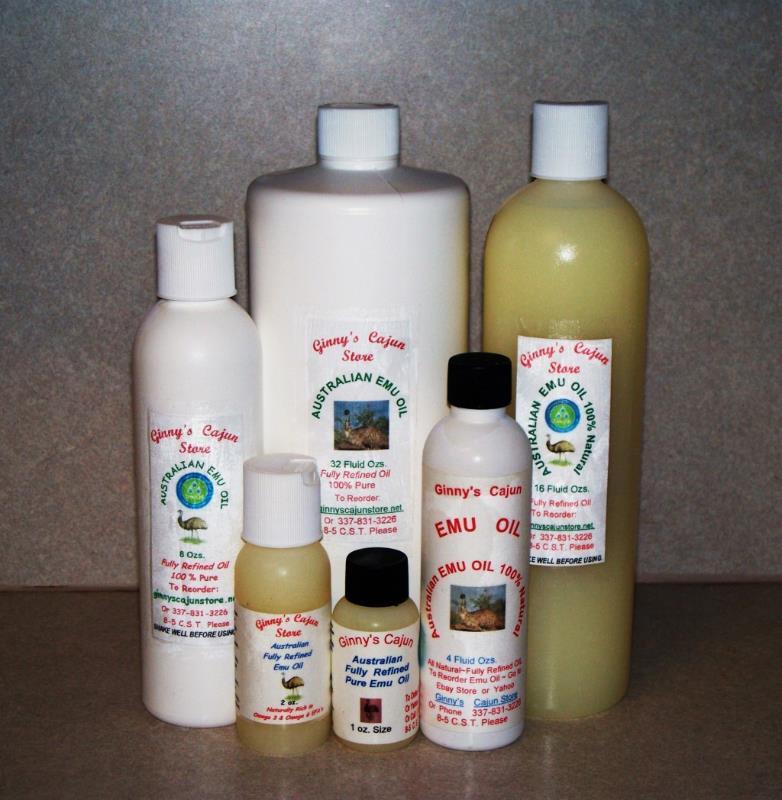  PURE  AUSTRALIAN  EMU  OIL /     / 1  Oz  to 128  Oz. SIZES / SALE