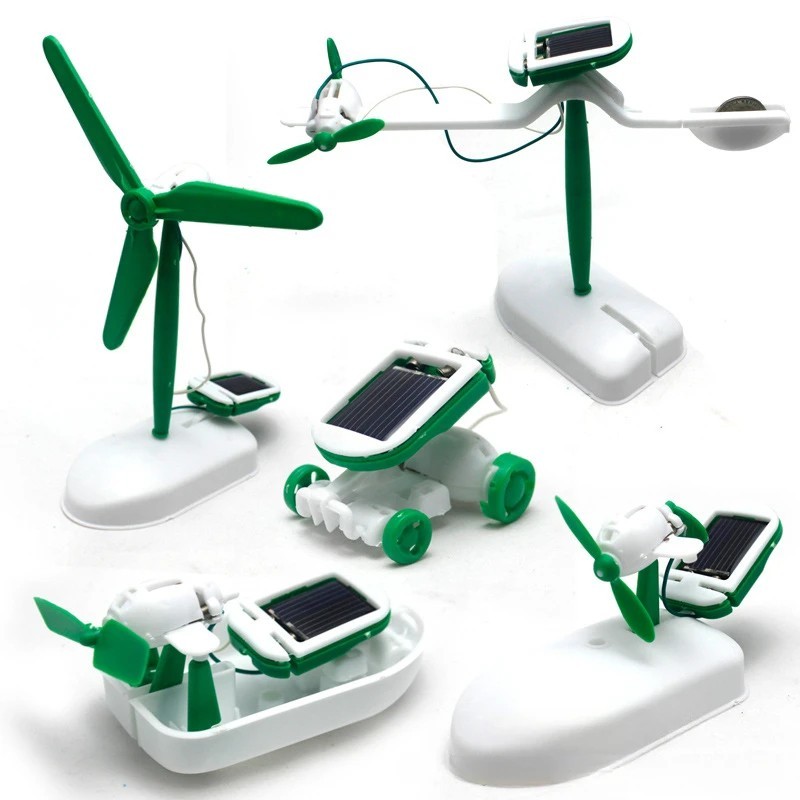 6-in-1 Solar Robot Kit DIY STEM Educational Toy Science Assembly  Windmill Car